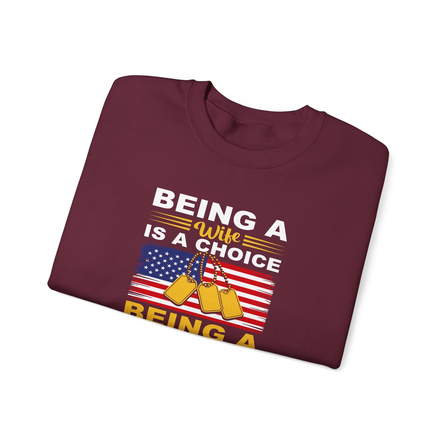 Vietnam Veteran Spouse Sweatshirt, Patriotic Crewneck, Gift for Veteran's Wife, Military Appreciation Apparel, Remembrance Day Gift