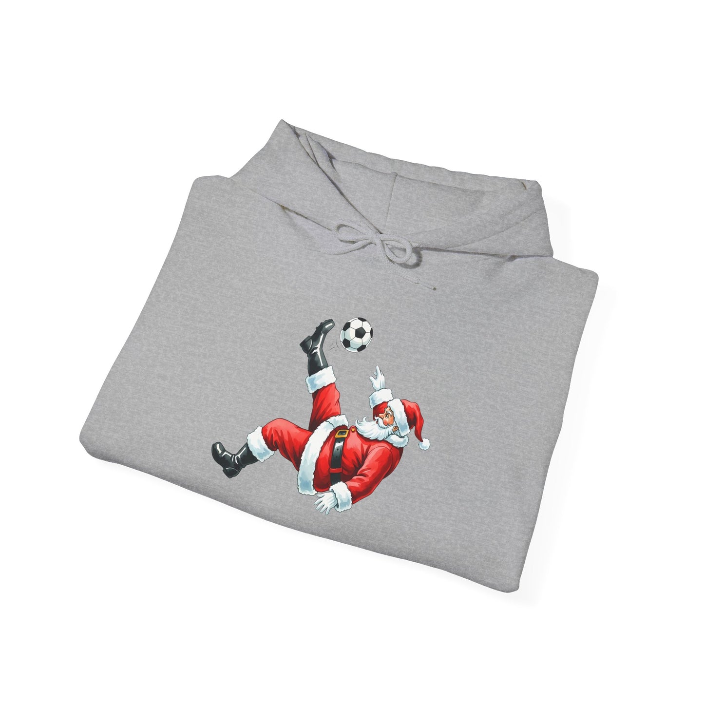 Santa Soccer Hoodie, Christmas Sportswear, Holiday Gift, Winter Fashion, Cozy Sweatshirt, Festive Apparel, Football Lover