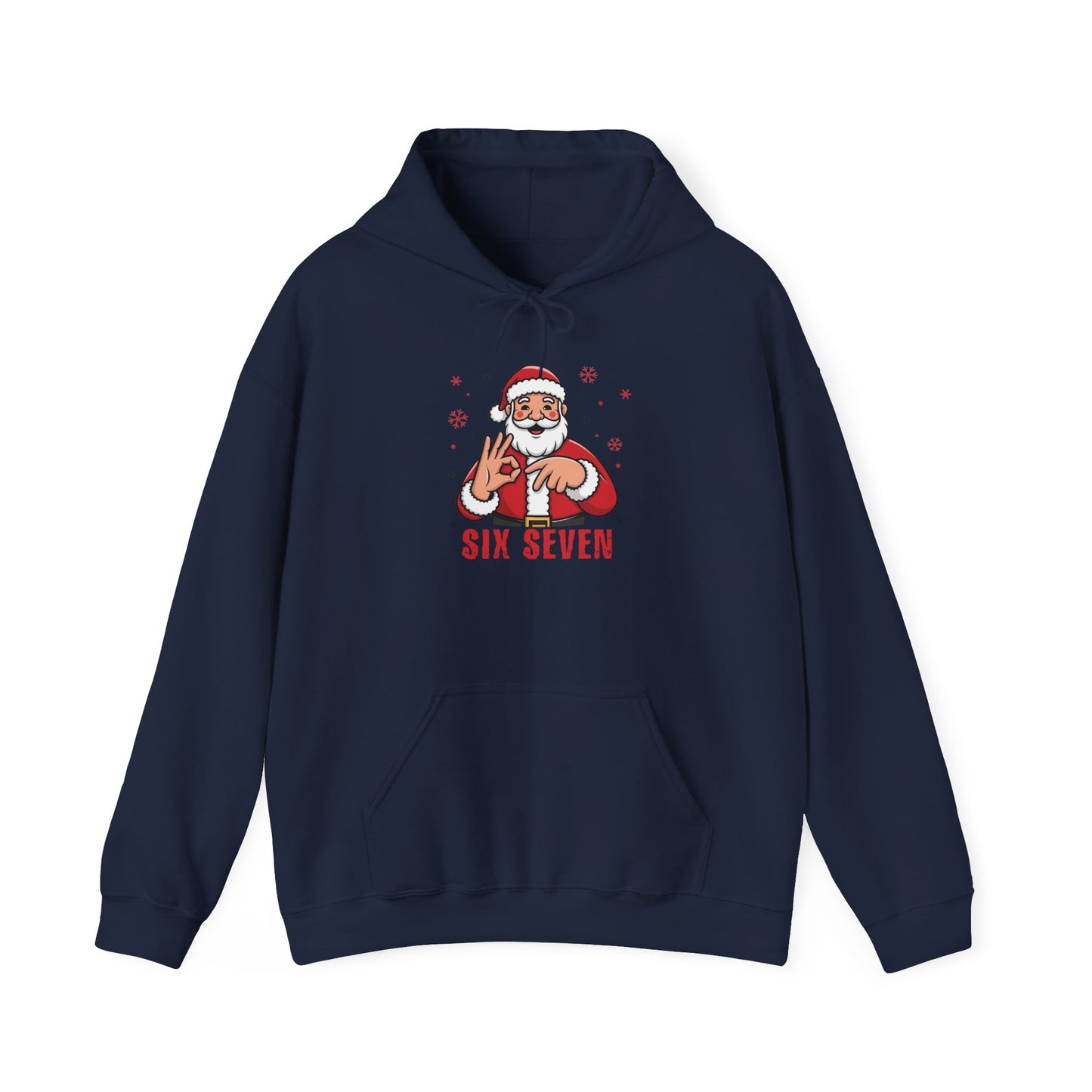Six Seven Santa Christmas Hoodie Cozy Holiday Pullover for Men & Women | Hilarious Santa Graphic Sweatshirt | Warm Festive Gift for Friends