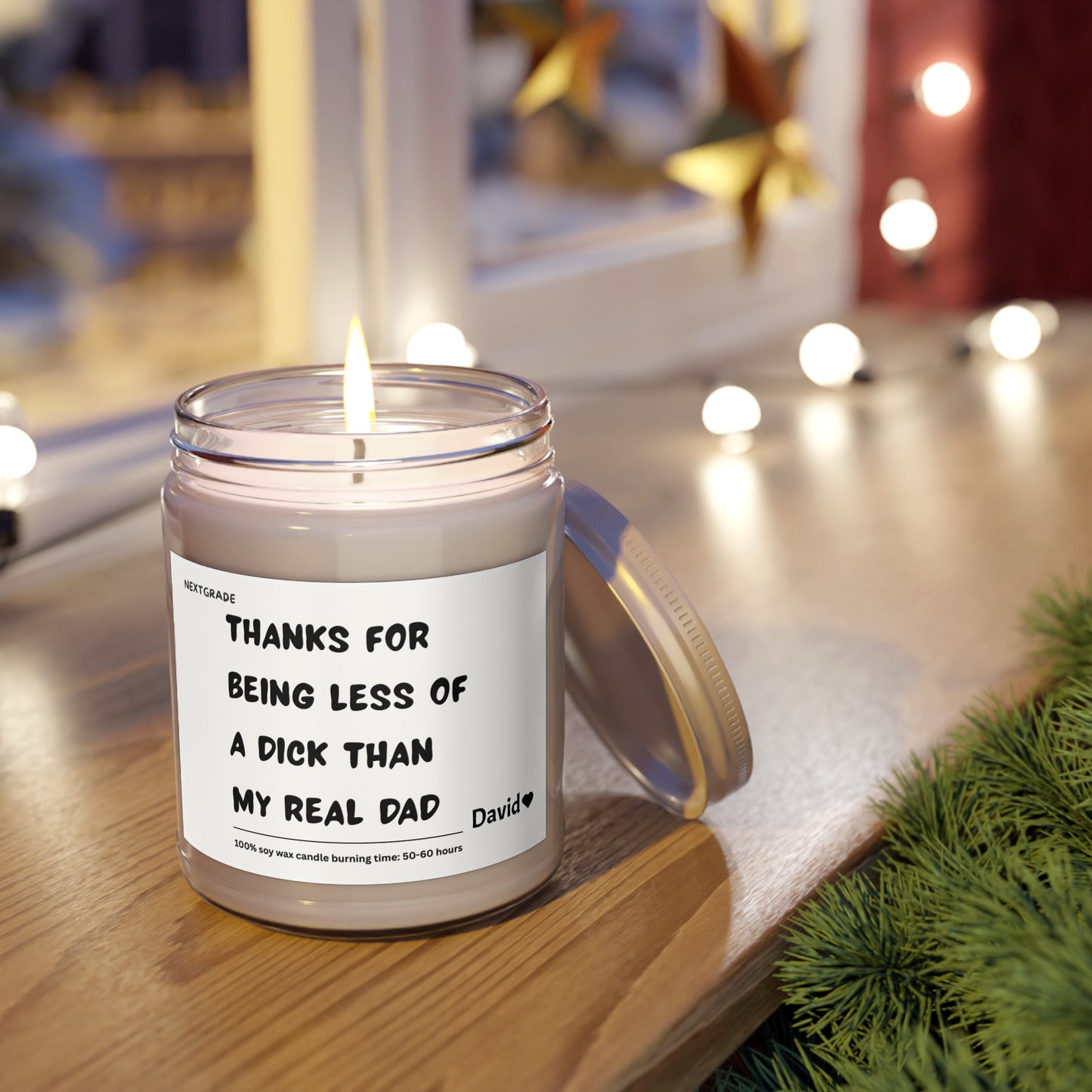 Personalized Funny Dad Appreciation Soy Candle | Gag Gift for Father's Day, Birthday, Housewarming, Relaxation, Scented Candles