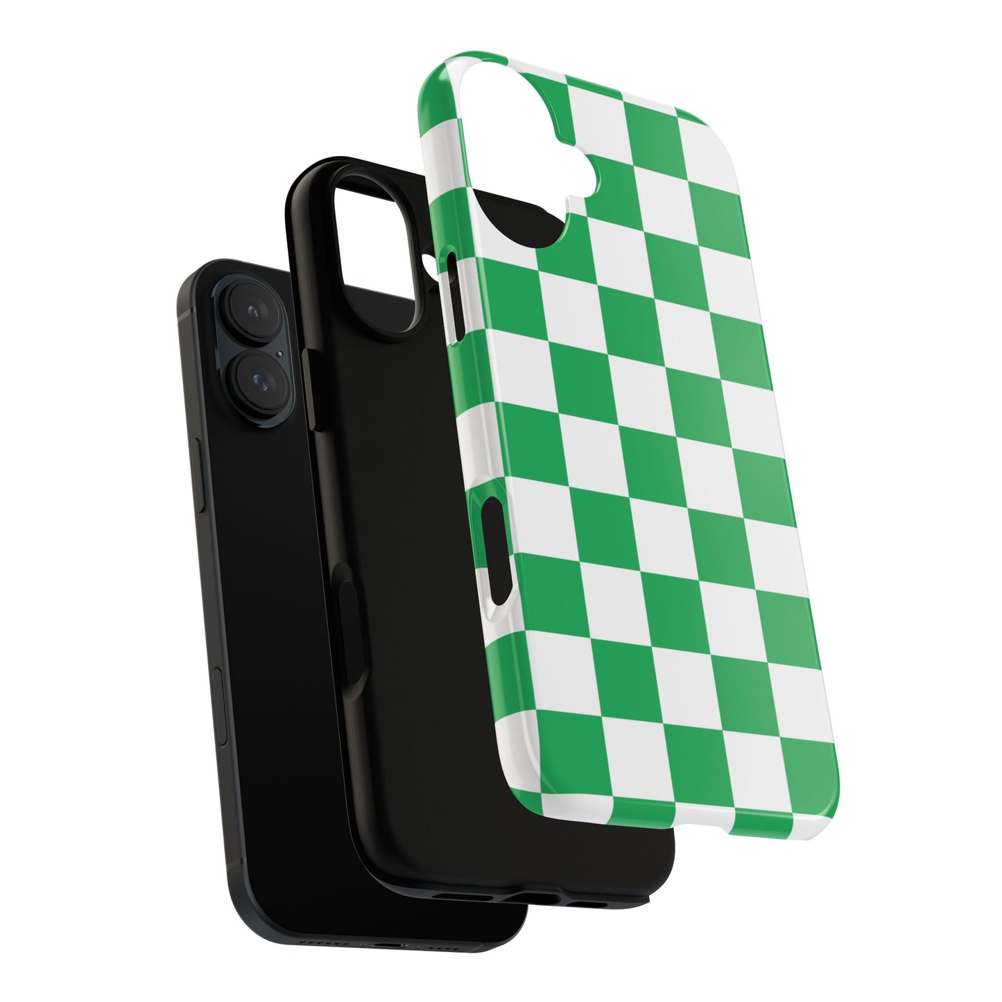Green Checkerboard Phone Case, iPhone 17 Pro, 17, 16, 15, 14, 13, 12, 11, X, XR, XS MAX, Mobile Cover, Gift for Students, Phone Accessory