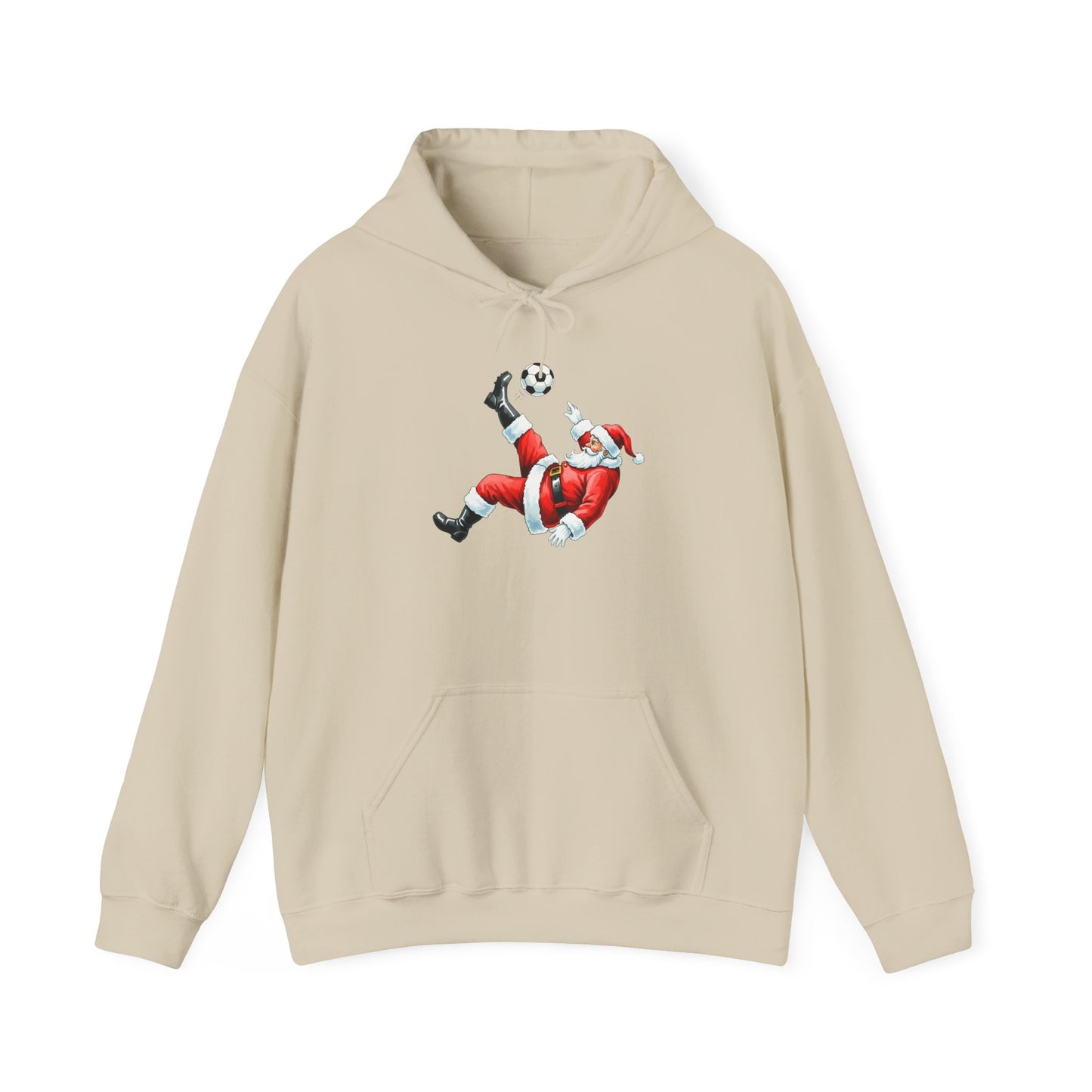 Santa Soccer Hoodie, Christmas Sportswear, Holiday Gift, Winter Fashion, Cozy Sweatshirt, Festive Apparel, Football Lover