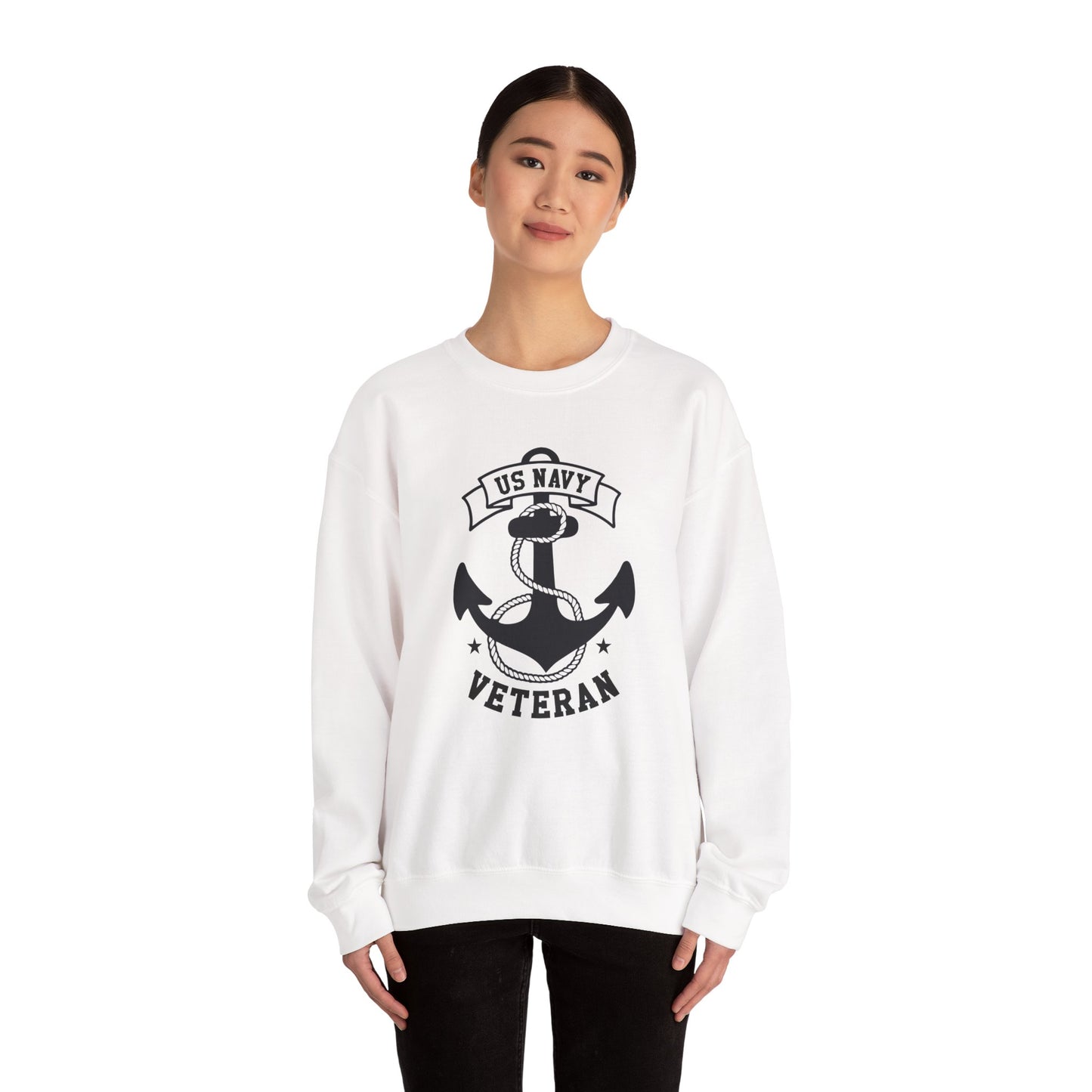 US Navy Veteran Crewneck Sweatshirt, Proud Navy Sweatshirt, Military Pride Apparel, Veteran Gift, Cozy Sweatshirt for Navy Heroes