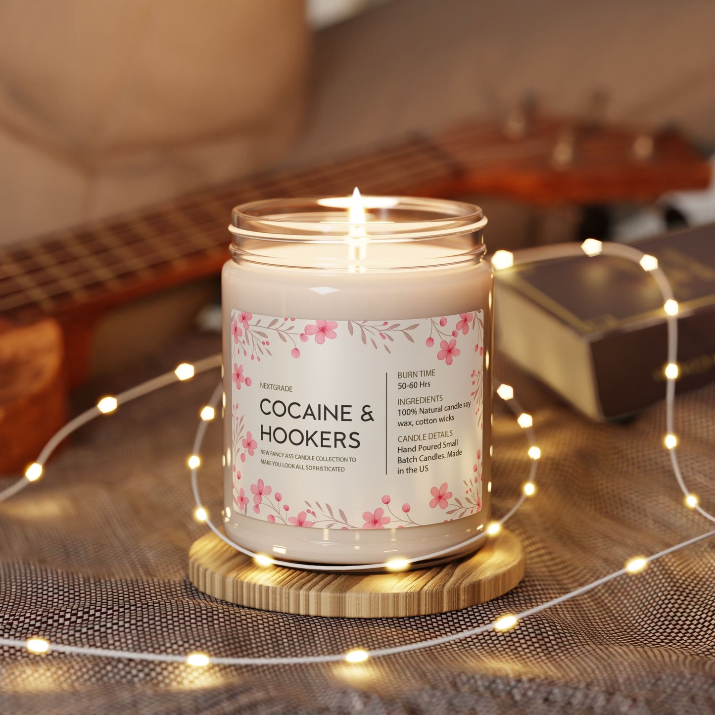 Smells Like Cocaine & Hookers, Funny Candle Gift, Funny Gift For Birthday, Adult Candle, Best Friend Birthday Gift, Soy Candle, Gift For Him