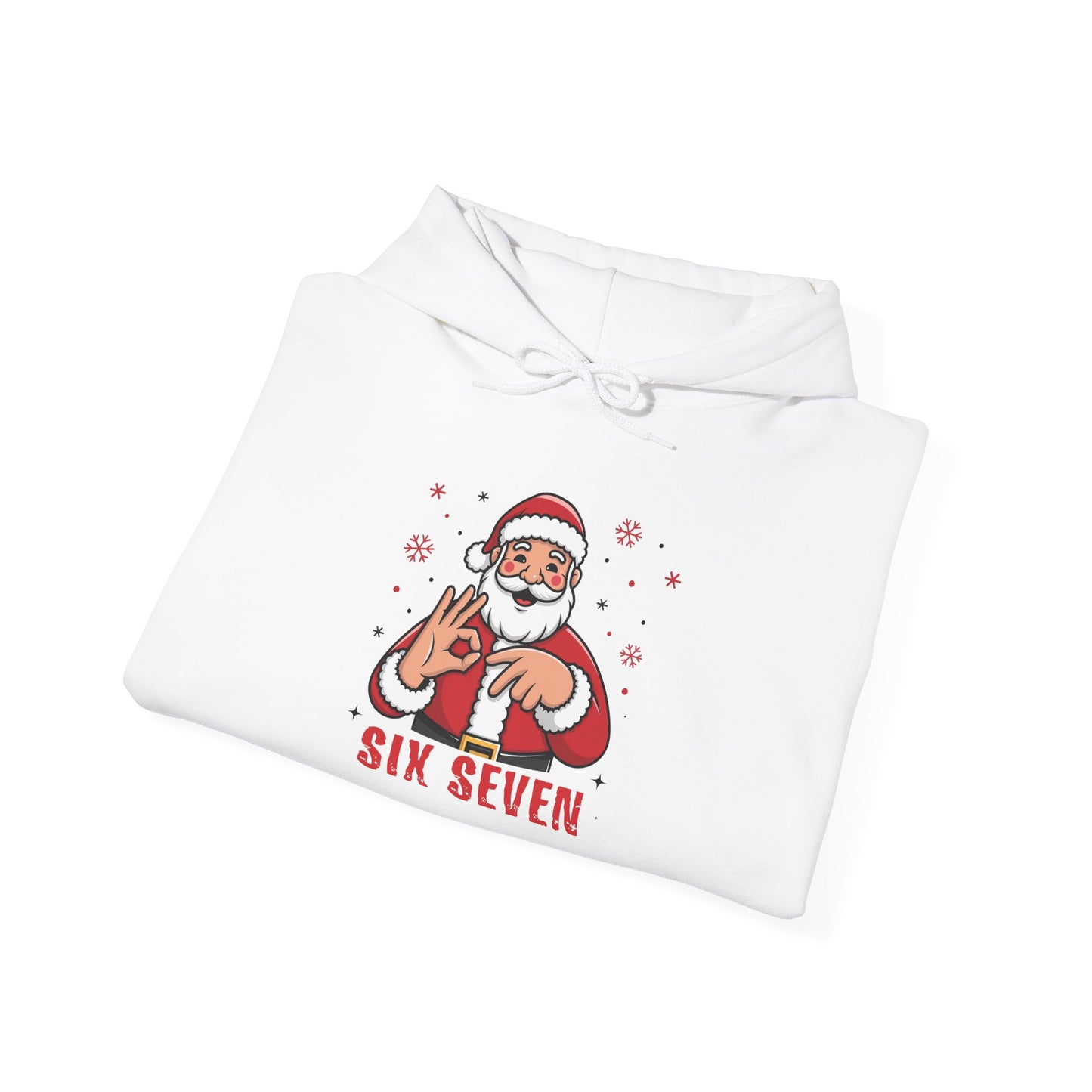 Six Seven Santa Christmas Hoodie Cozy Holiday Pullover for Men & Women | Hilarious Santa Graphic Sweatshirt | Warm Festive Gift for Friends