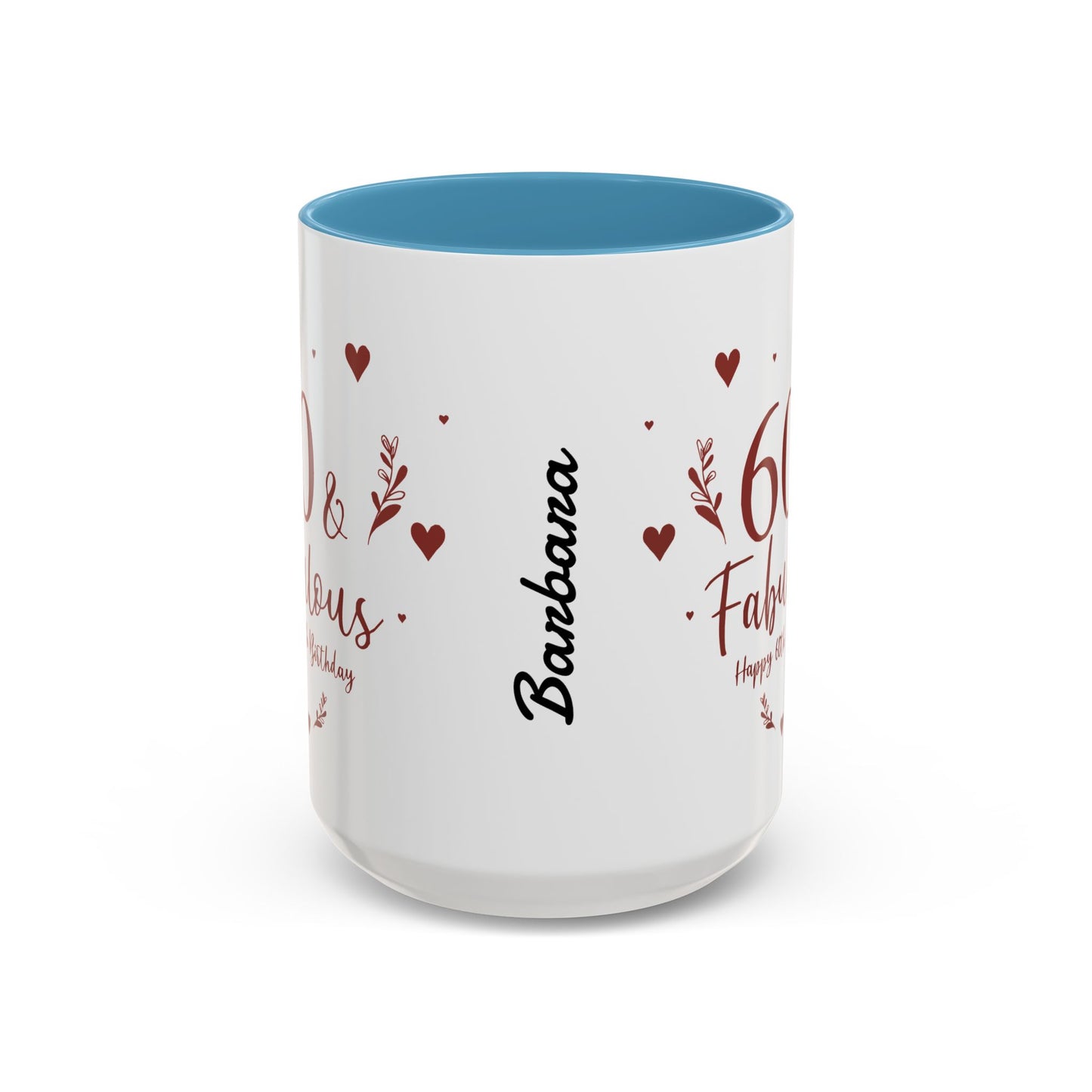 Personalized 60th Birthday Coffee Mug 60 & Fabulous, Birthday Gift, Custom Mug, Fun Coffee Cup, Celebration Drinkware, Personalized Present
