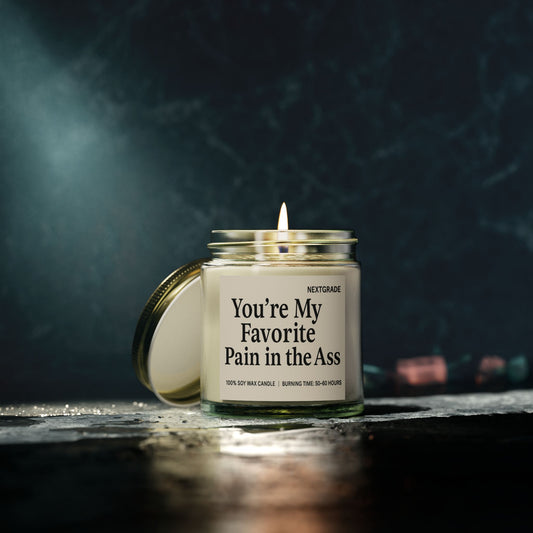 You're My Favorite Pain in the A** Scented Candle, Funny Gift Candle, Home Decor, Relaxation Candle, Unique Gift for Friends, Birthday Gift