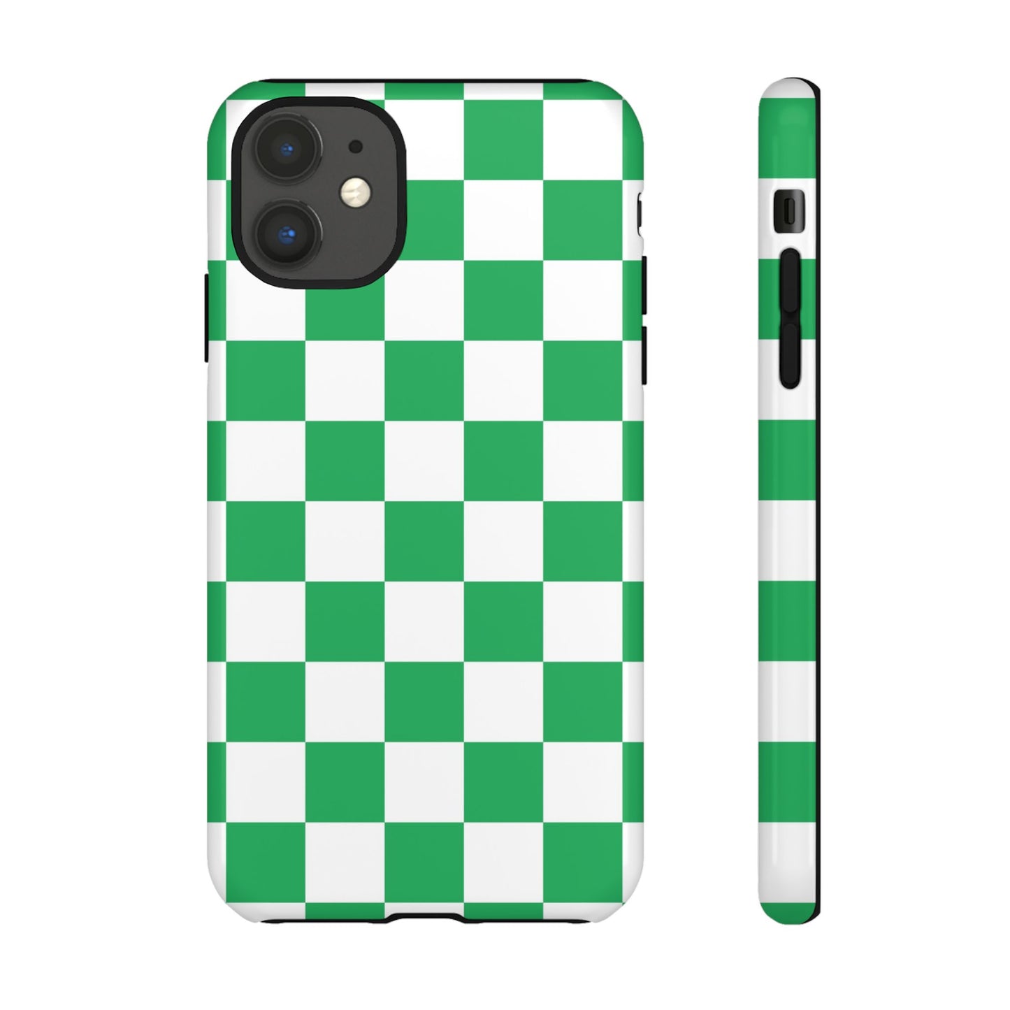 Green Checkerboard Phone Case, iPhone 17 Pro, 17, 16, 15, 14, 13, 12, 11, X, XR, XS MAX, Mobile Cover, Gift for Students, Phone Accessory