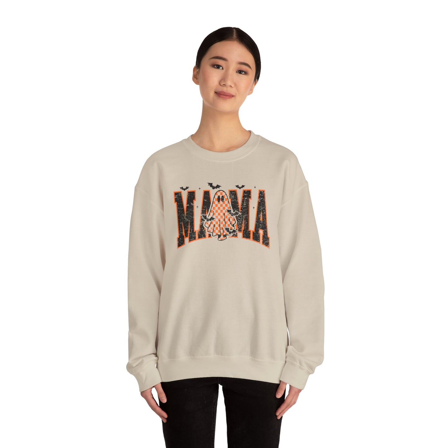 Spooky Ghost Sweatshirt, Gift For Mom, Halloween Crewneck, Cozy Fall Apparel, Perfect for Parties, Casual Gatherings, Everyday Wear