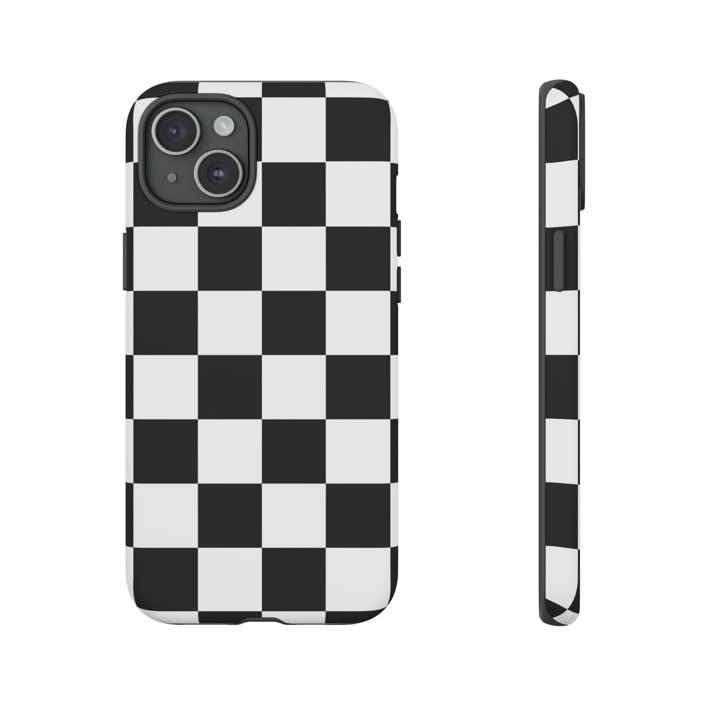 Black and White Checker iPhone Case, Stylish iPhone Cover for Teens, Holiday Gift, Unique Mobile Accessories, Tough Protection