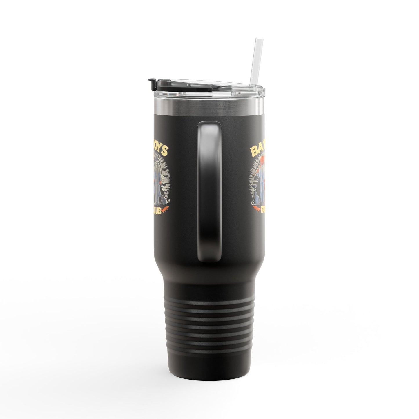 Halloween Themed Insulated Travel Mug, Bat Boys Fan Club, Perfect for Outdoor Adventures, Trick-or-Treating, Gift for Friend