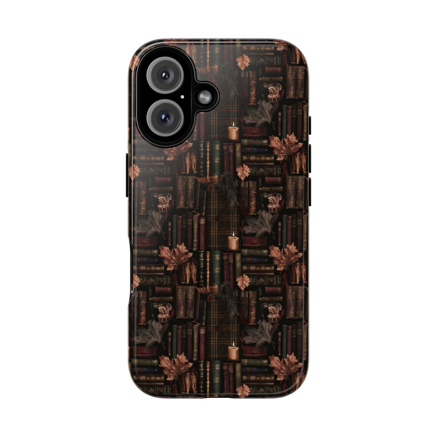 Gothic Phone Case Dark Academia Literary iPhone Samsung Cover with Books & Flowers, Phone case