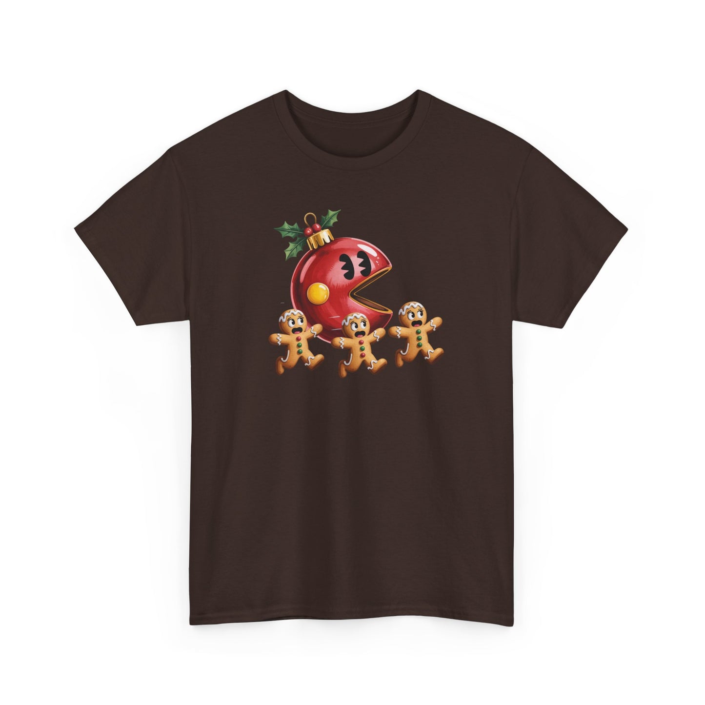 Festive Holiday Tee, Christmas Gift, Retro Video Game Shirt, Gingerbread Print, Casual Wear, Fun Holiday Apparel, Gift for her