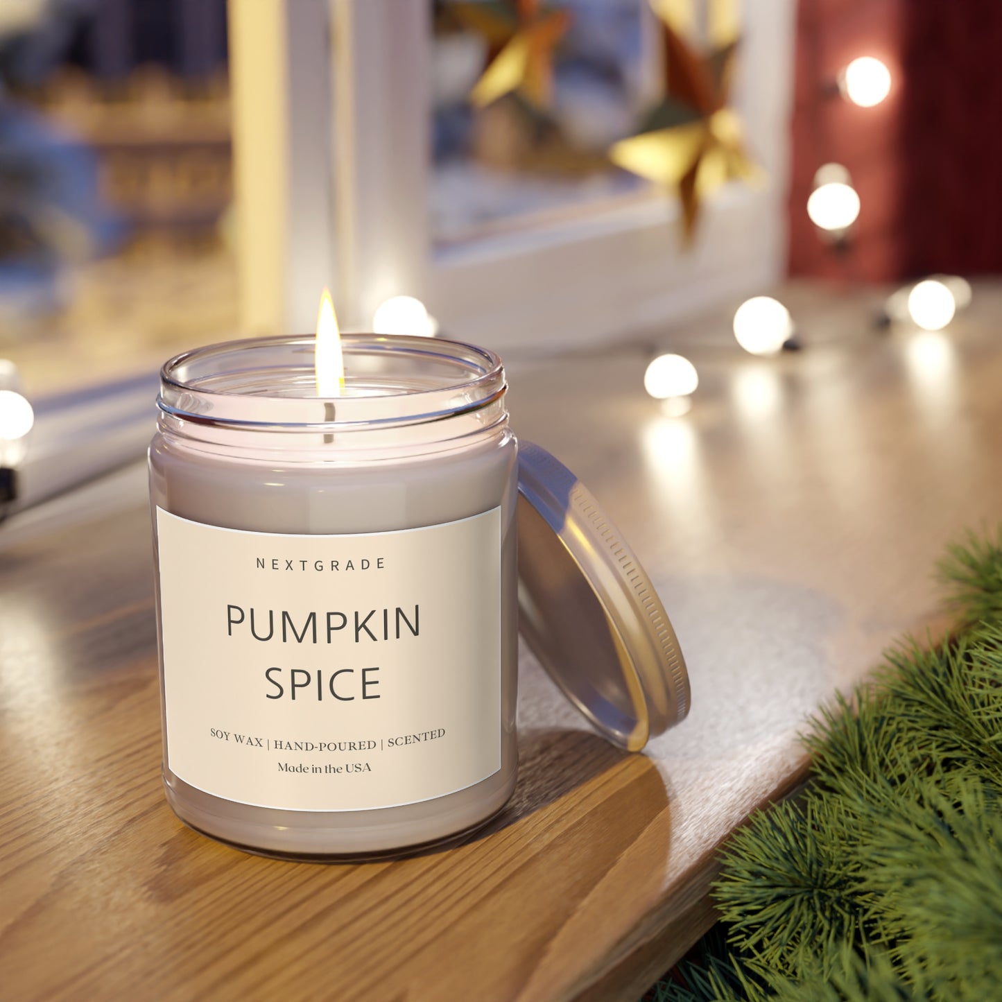 Pumpkin Spice Soy Candle, Halloween Candle, Halloween Gift, Cozy Home Decor, Fall Fragrance, Gift for Her, Hand-Poured Candle