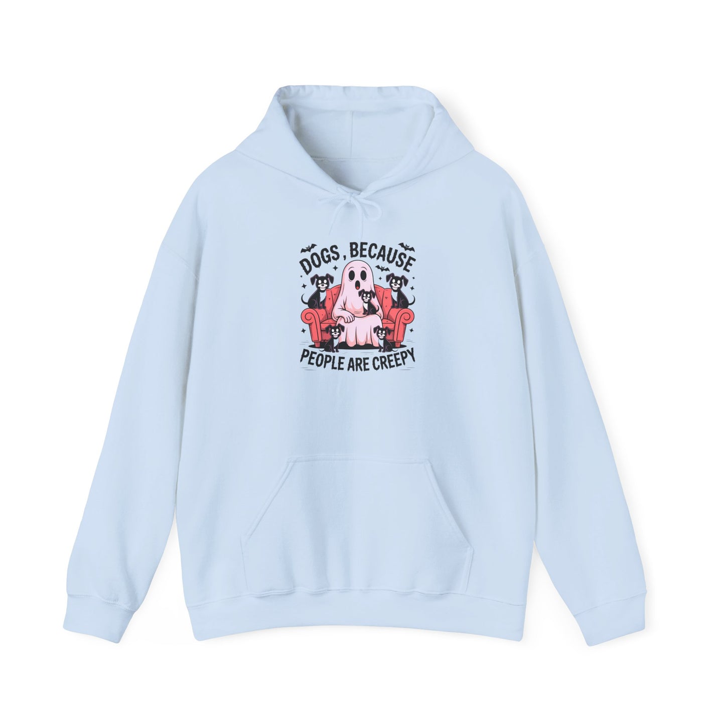 Creepy Dogs Sweatshirt Hoodie- Unisex Heavy Blend Hoodie, Funny Gift for Dog Lovers, Cozy Fashion, Pet Owner Apparel, Halloween Theme