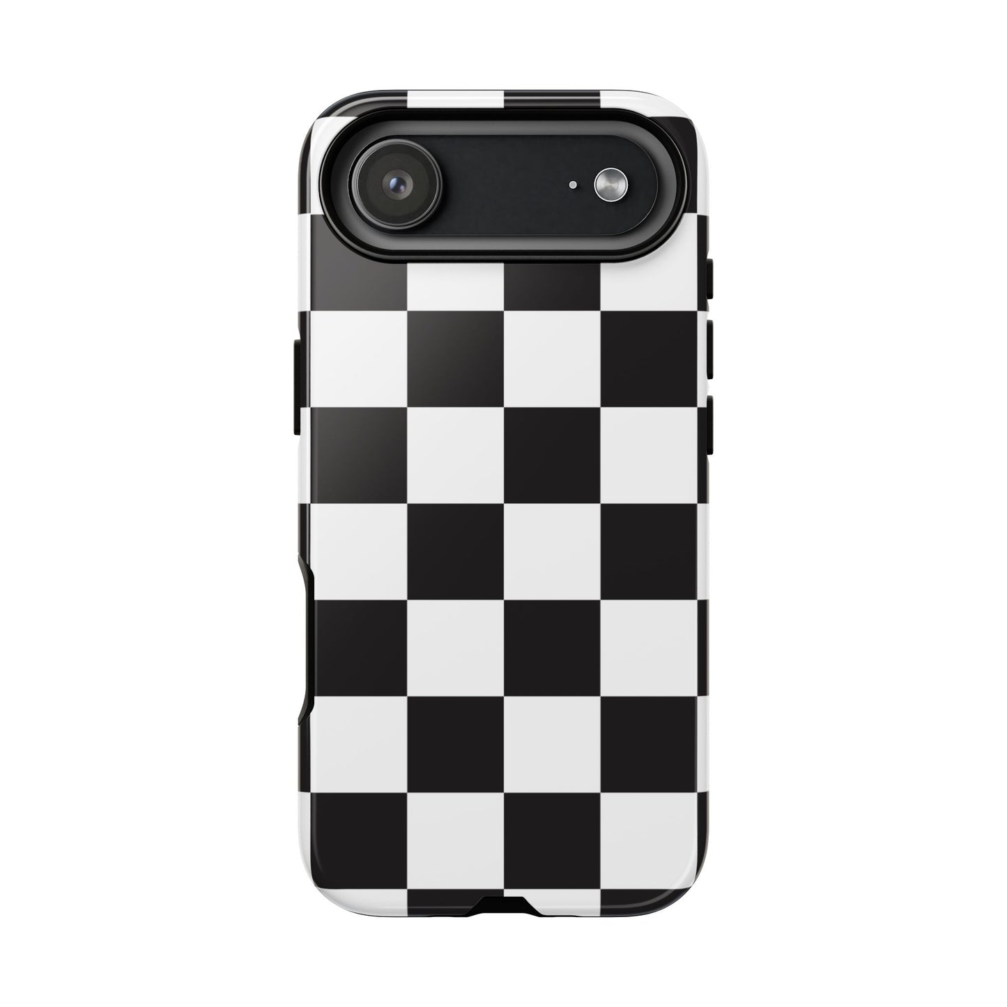 Black and White Checker iPhone Case, Stylish iPhone Cover for Teens, Holiday Gift, Unique Mobile Accessories, Tough Protection