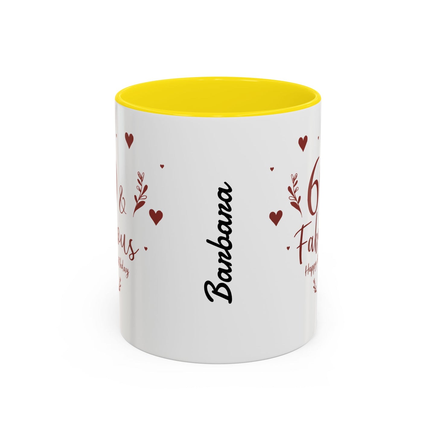 Personalized 60th Birthday Coffee Mug 60 & Fabulous, Birthday Gift, Custom Mug, Fun Coffee Cup, Celebration Drinkware, Personalized Present