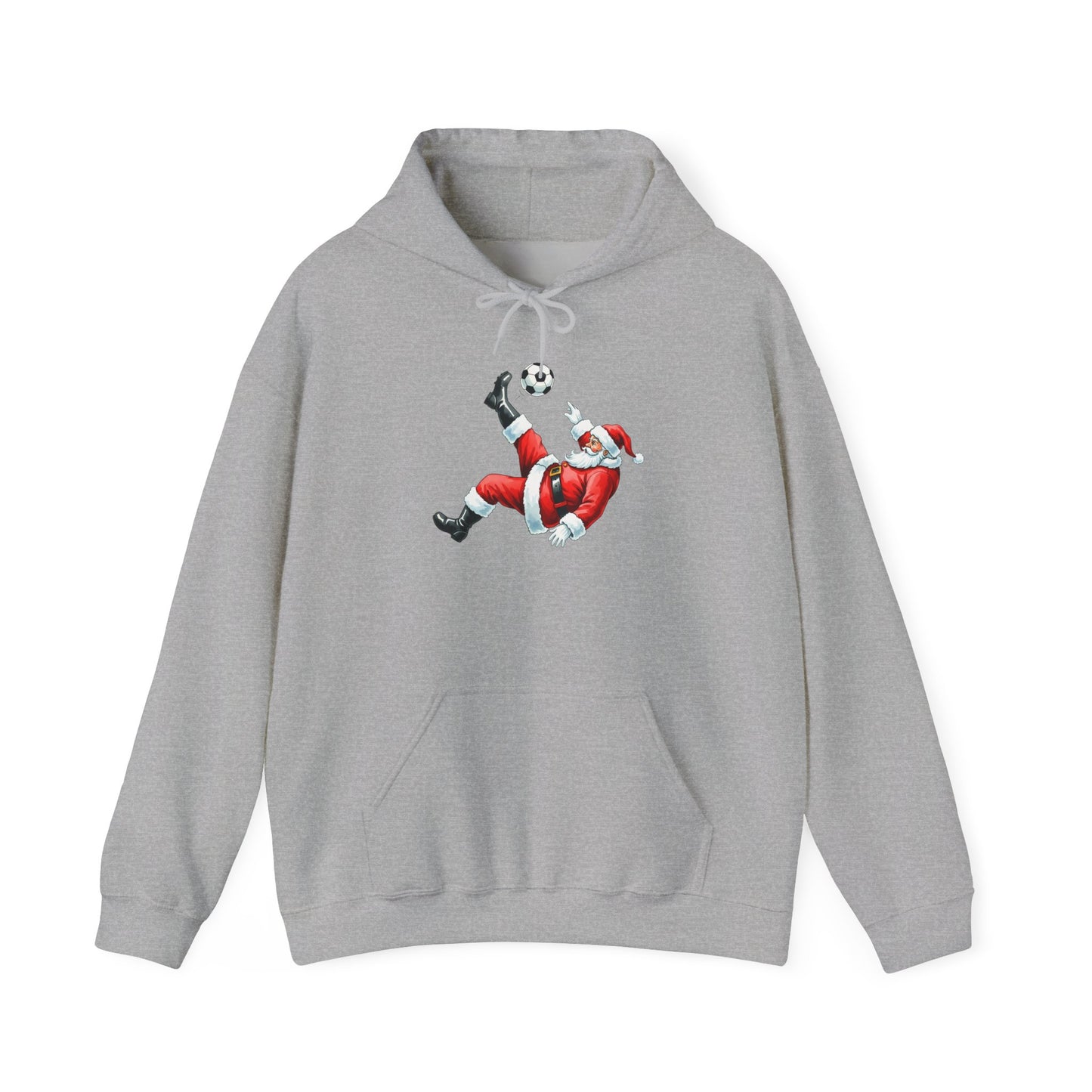 Santa Soccer Hoodie, Christmas Sportswear, Holiday Gift, Winter Fashion, Cozy Sweatshirt, Festive Apparel, Football Lover