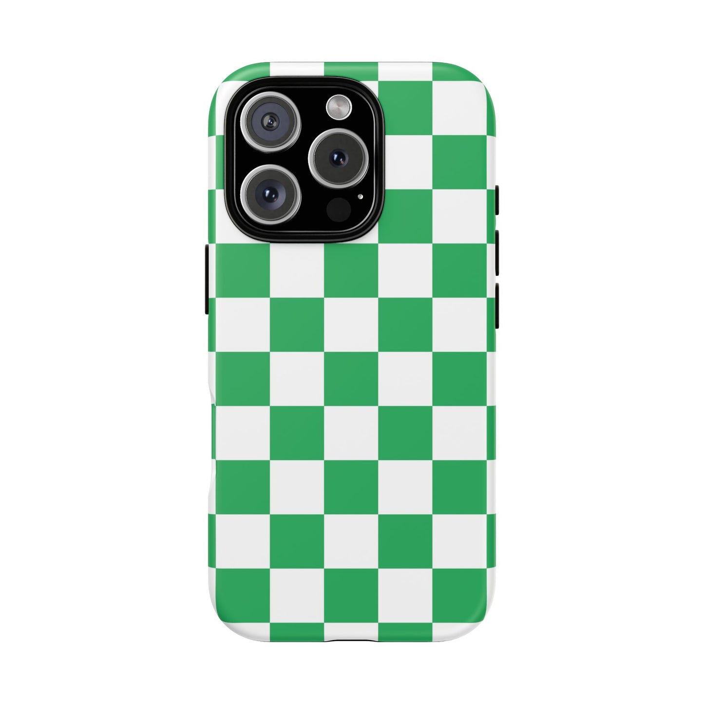 Green Checkerboard Phone Case, iPhone 17 Pro, 17, 16, 15, 14, 13, 12, 11, X, XR, XS MAX, Mobile Cover, Gift for Students, Phone Accessory