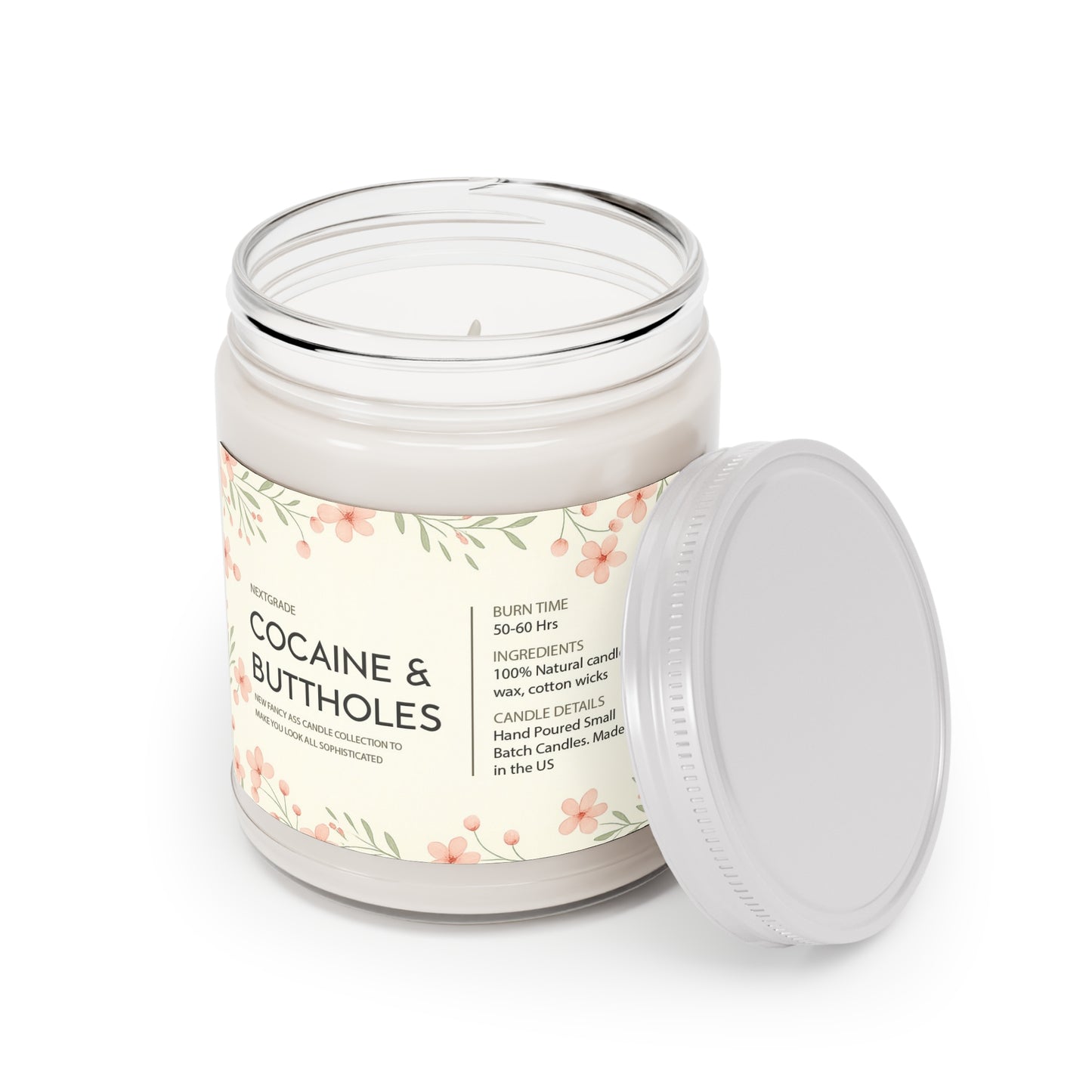 Funny Novelty Candle, Adult Humor Candle Collection, 100% Soy Wax, Long Burn Time 50, 60 Hours, Gag Gift for Friends