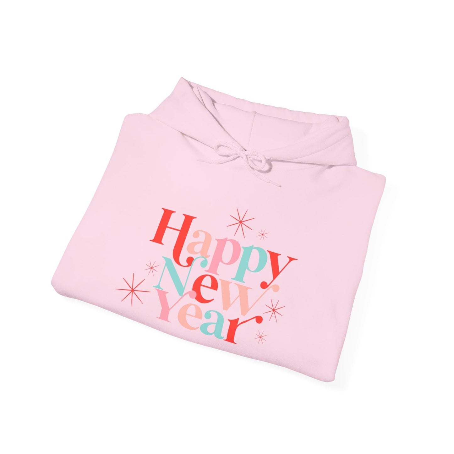 Happy New Year Hoodie 2025, Pastel Fireworks Hoodie, New Years Eve Sweatshirt, Unisex NYE Hoodie, Cozy New Year Gift for Her & Him