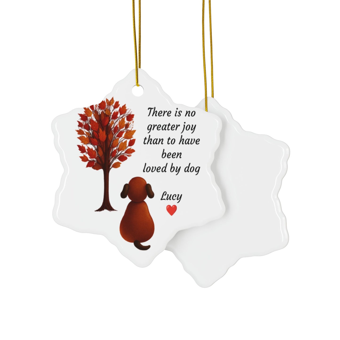 Personalized Decorative Ceramic Ornaments, Heartfelt Pet Memorial, Dog Lover Gift, Unique Holiday Decorations, Custom Keepsake Ornaments