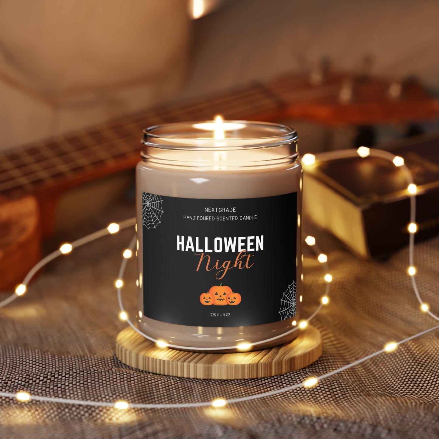 Halloween Night Soy Candle, Fall Decor, Spooky Home Fragrance, Gift for Halloween Lovers, Hand-Poured Candle