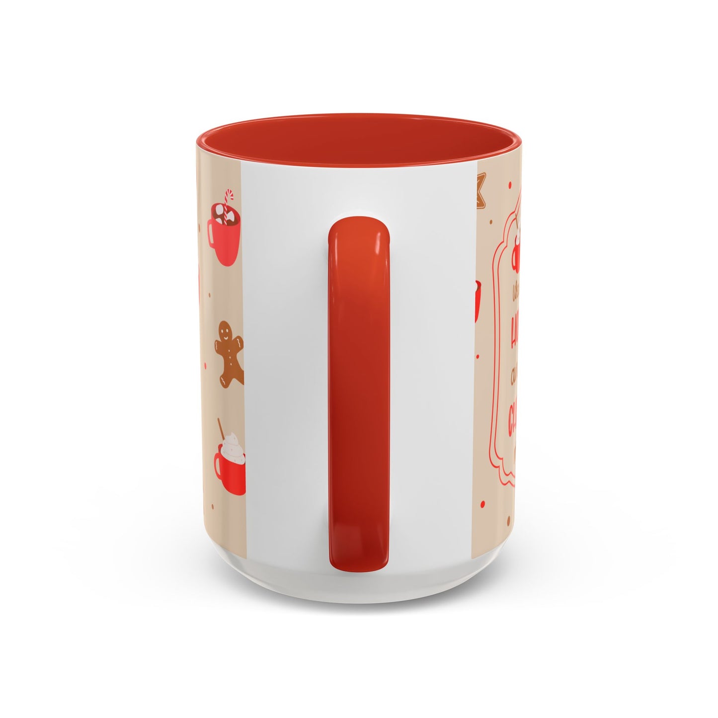 Festive Accent Coffee Mug, Holiday Gift, Hot Chocolate Lover, Christmas Decor, Winter Vibes, Cozy Mugs, Gift for her
