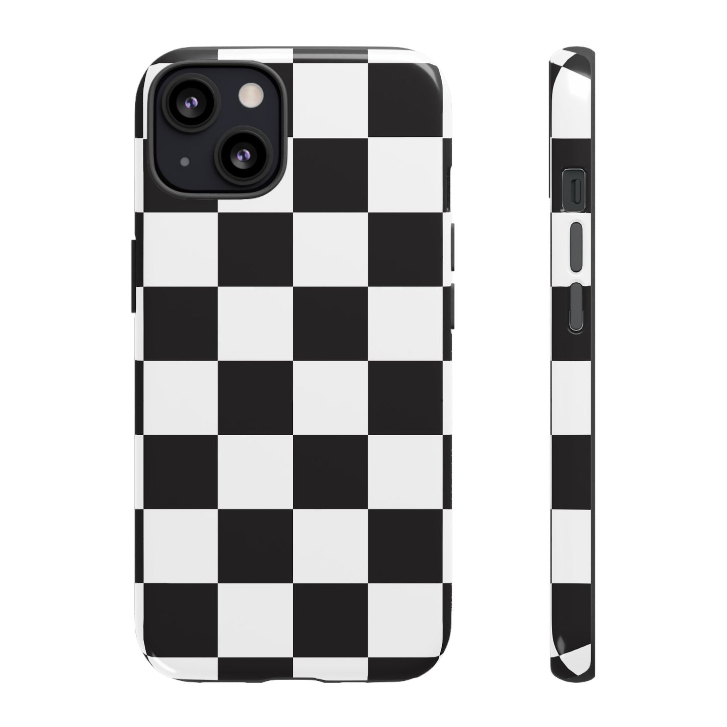 Black and White Checker iPhone Case, Stylish iPhone Cover for Teens, Holiday Gift, Unique Mobile Accessories, Tough Protection