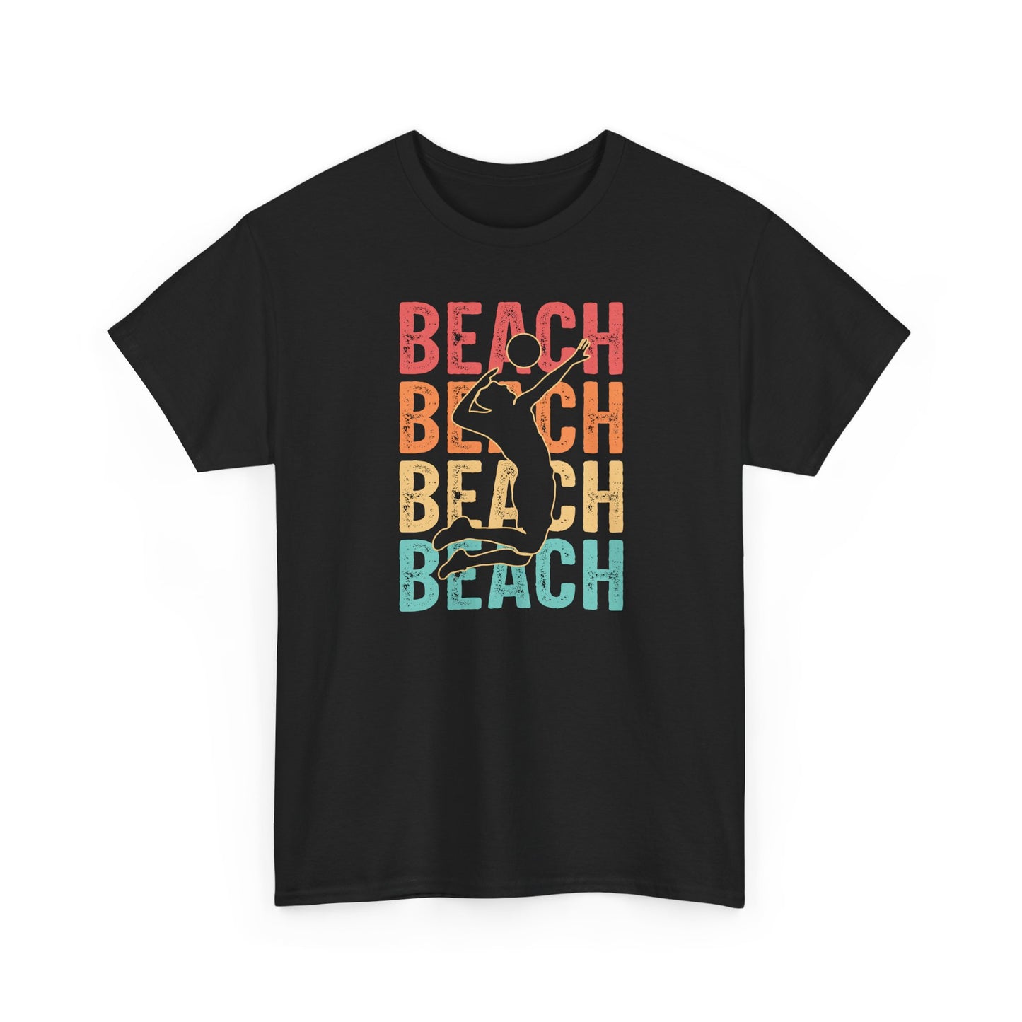Beach Vibes Unisex Heavy Cotton Tee, Summer T-Shirt, Beachwear, Vacation Apparel, Graphic Tee, Gift for Beach Lovers