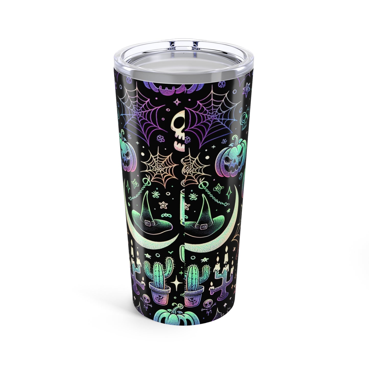 Spooky Vibes Tumbler, Halloween Spooky Engraved Tumbler | Ghost Ghouls Bats Tumbler | Engraved Bat Skeleton Tumbler | Ghost Ghouls Tumbler