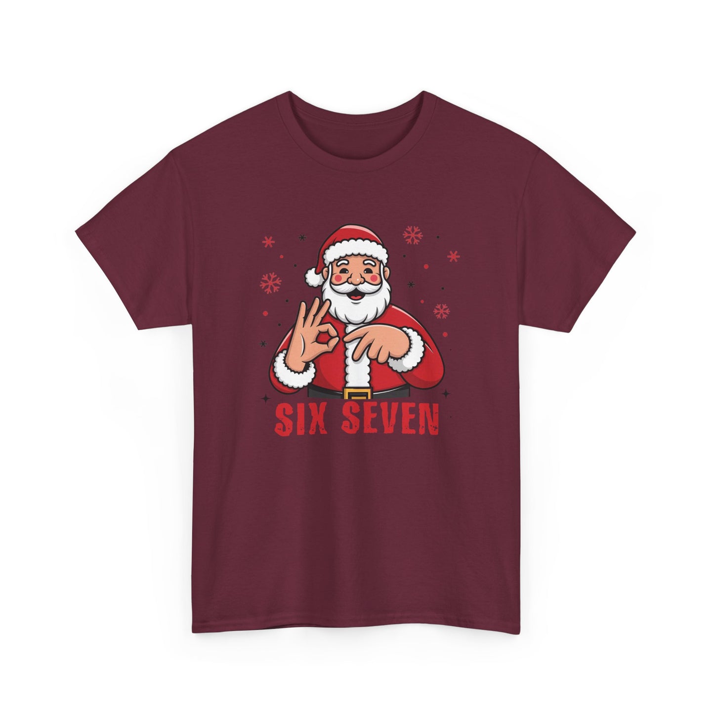 Six Seven Santa Funny Christmas T-Shirt  Humorous Holiday Tee for Men & Women | Trendy Santa Graphic Shirt | Gift for Friends
