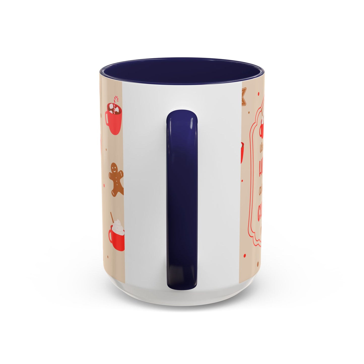 Festive Accent Coffee Mug, Holiday Gift, Hot Chocolate Lover, Christmas Decor, Winter Vibes, Cozy Mugs, Gift for her