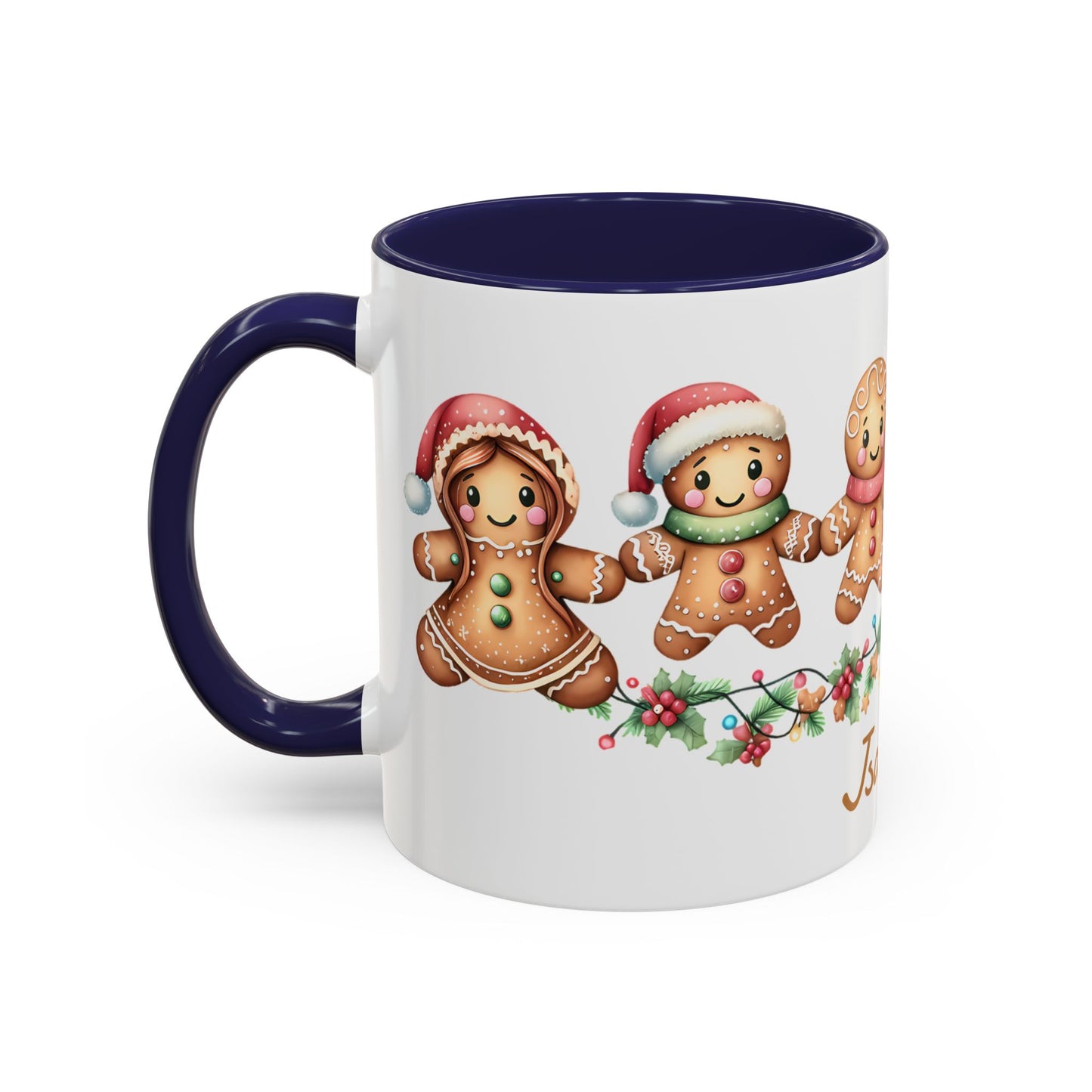 Personalized Gingerbread Friends Coffee Mug, Holiday Mug, Christmas Decor, Personalized Coffee Cup, Gift for Her, Winter Wonderland