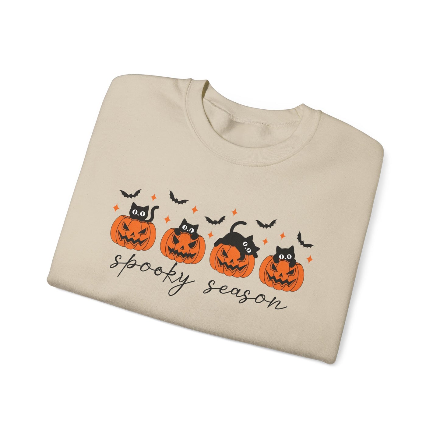Spooky Season Crewneck Sweatshirt, Halloween Gift, Cozy Fall Apparel, Unisex Sweatshirt, Pumpkin Decor, Bat Lovers