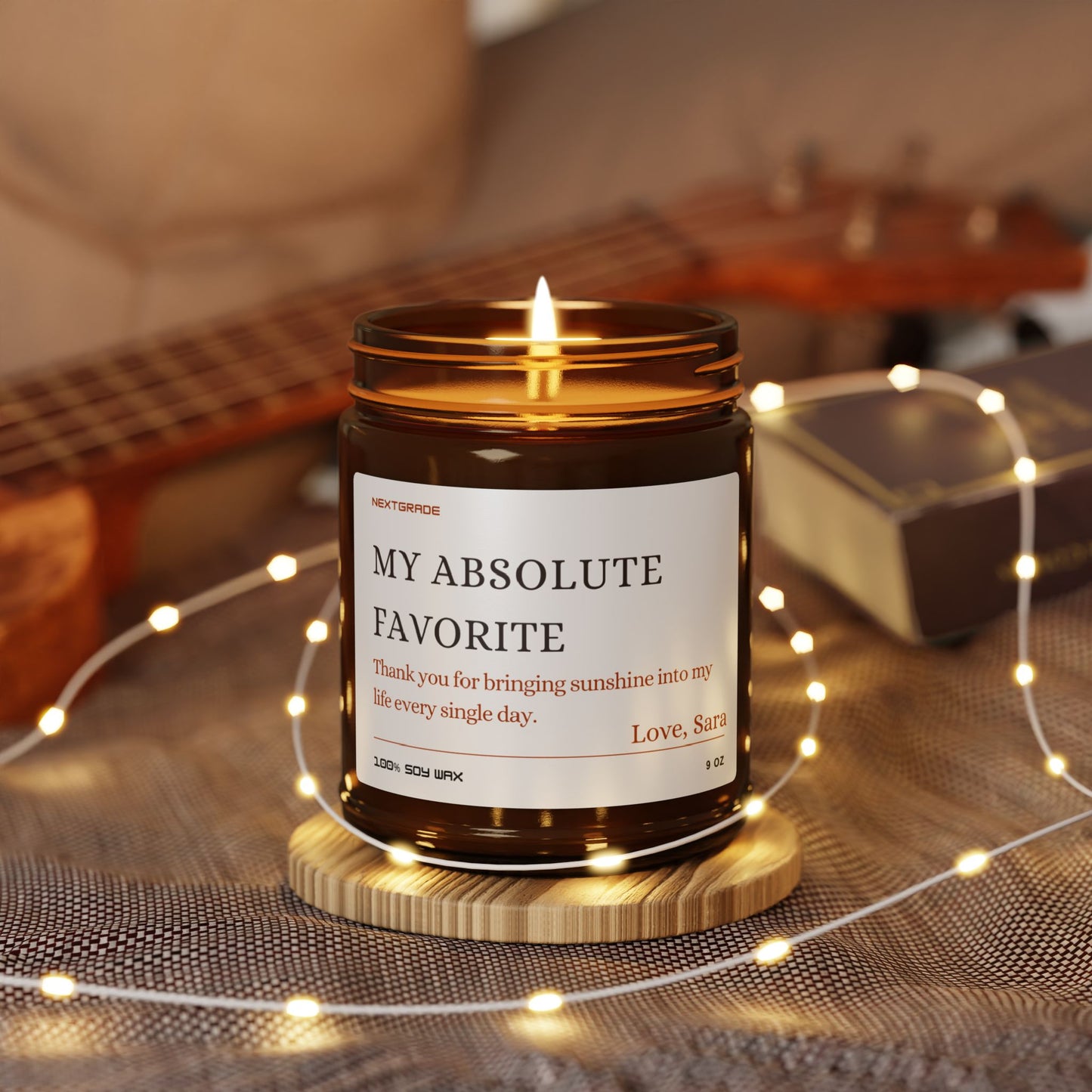 Personalized Candle For Best Friend My Absolute Favorite Friendship Candle Birthday Gift for Her Create Your Own Message Candle Gift For Mom