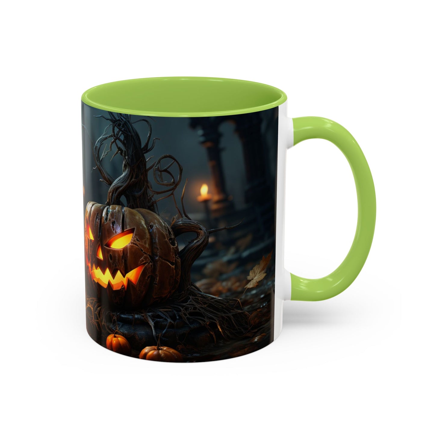 Halloween Pumpkin Accent Coffee Mug, Spooky Decor for Fall, Perfect Gift for Halloween Lovers, Seasonal Drinkware, Gift for Halloween Day