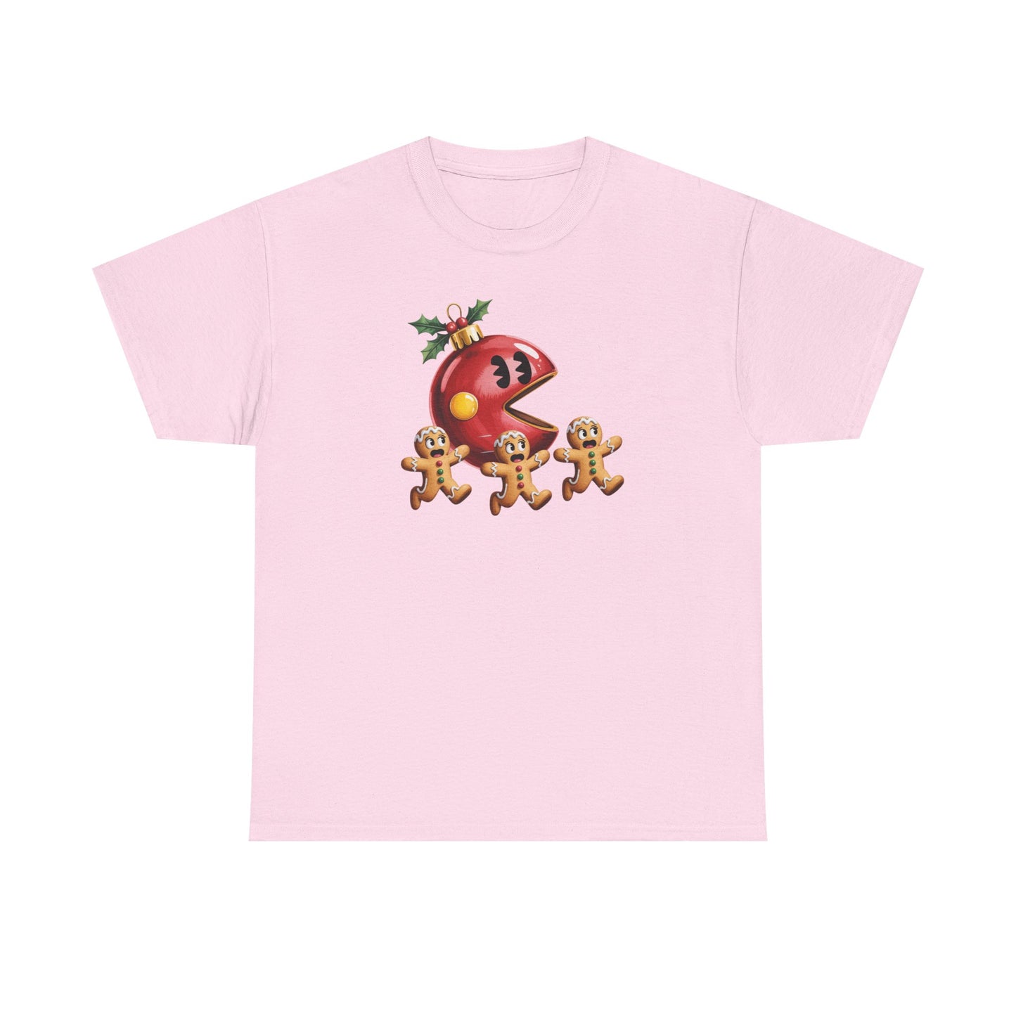 Festive Holiday Tee, Christmas Gift, Retro Video Game Shirt, Gingerbread Print, Casual Wear, Fun Holiday Apparel, Gift for her