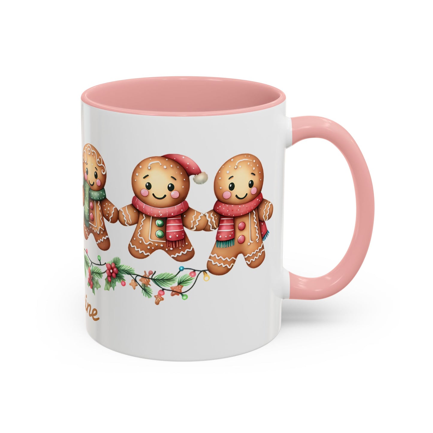 Personalized Gingerbread Friends Coffee Mug, Holiday Mug, Christmas Decor, Personalized Coffee Cup, Gift for Her, Winter Wonderland