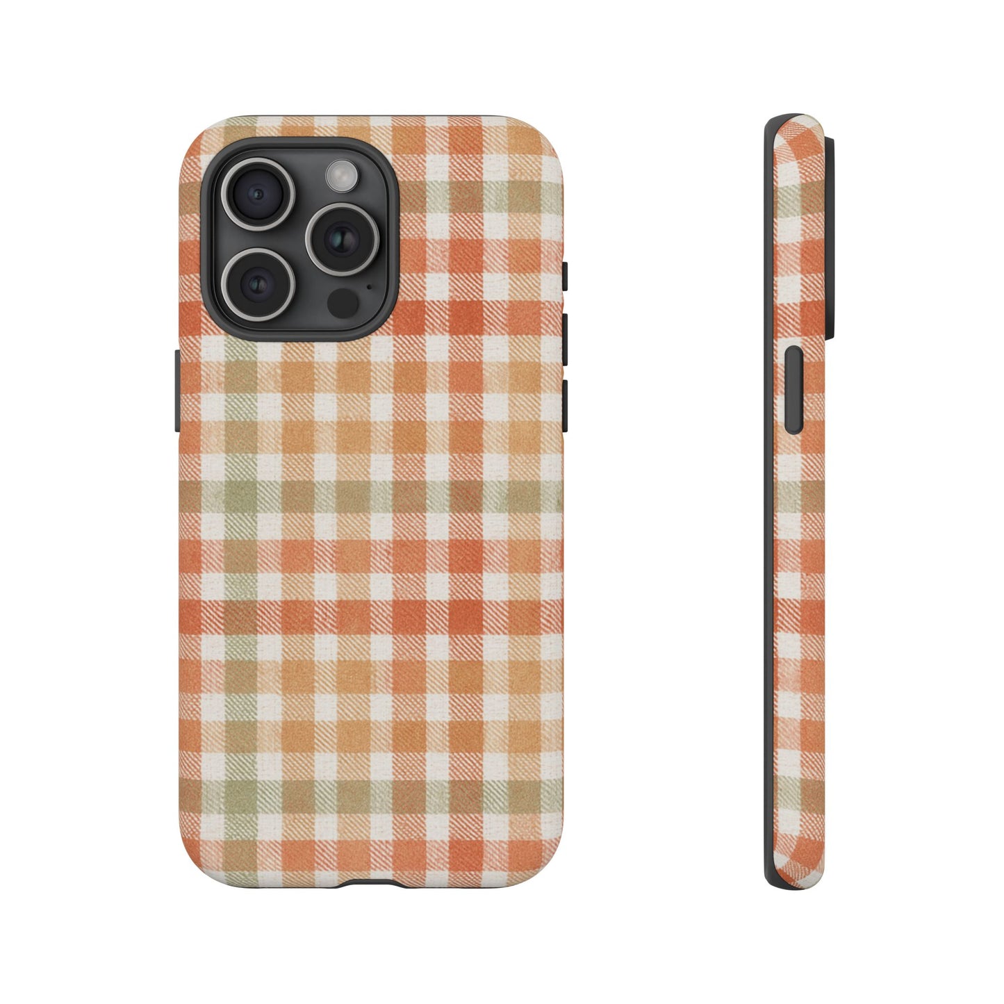 Boho Checkered Phone Case | Neutral Aesthetic Plaid Case | Retro Minimalist Check Design | iPhone Cover | Samsung Cover