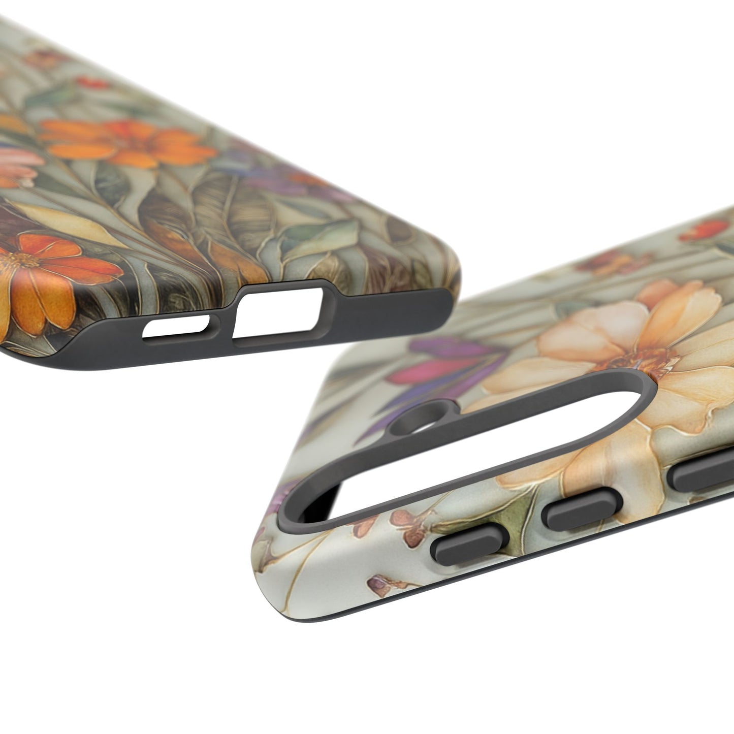 Phone case For iPhone & Samsung, Wildflower Mosaic MagSafe iPhone Case: Botanical Floral Design iPhone
