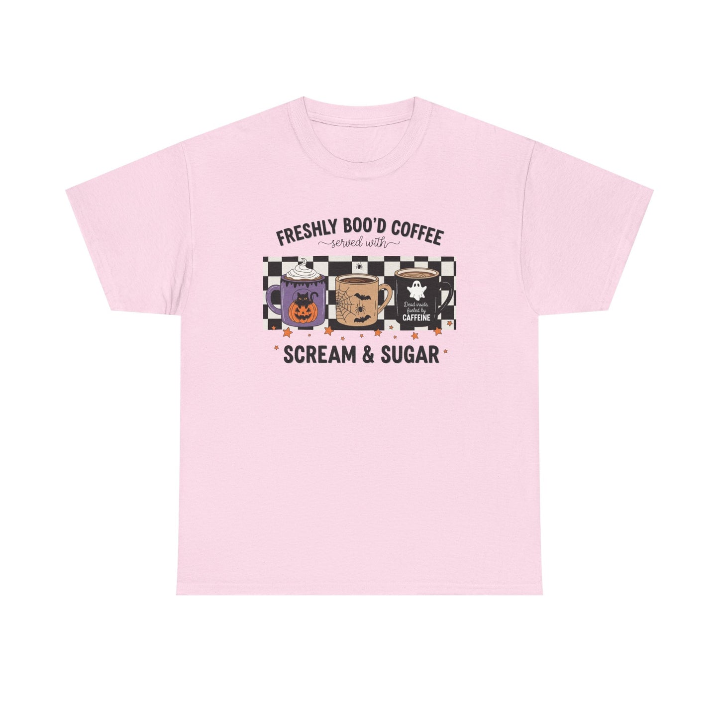 Coffee Lover Tee, Freshly Boo'd Coffee, Halloween Gift, Soft Cotton T-Shirt, Perfect for Fall Celebrations, Unique Graphic Tee
