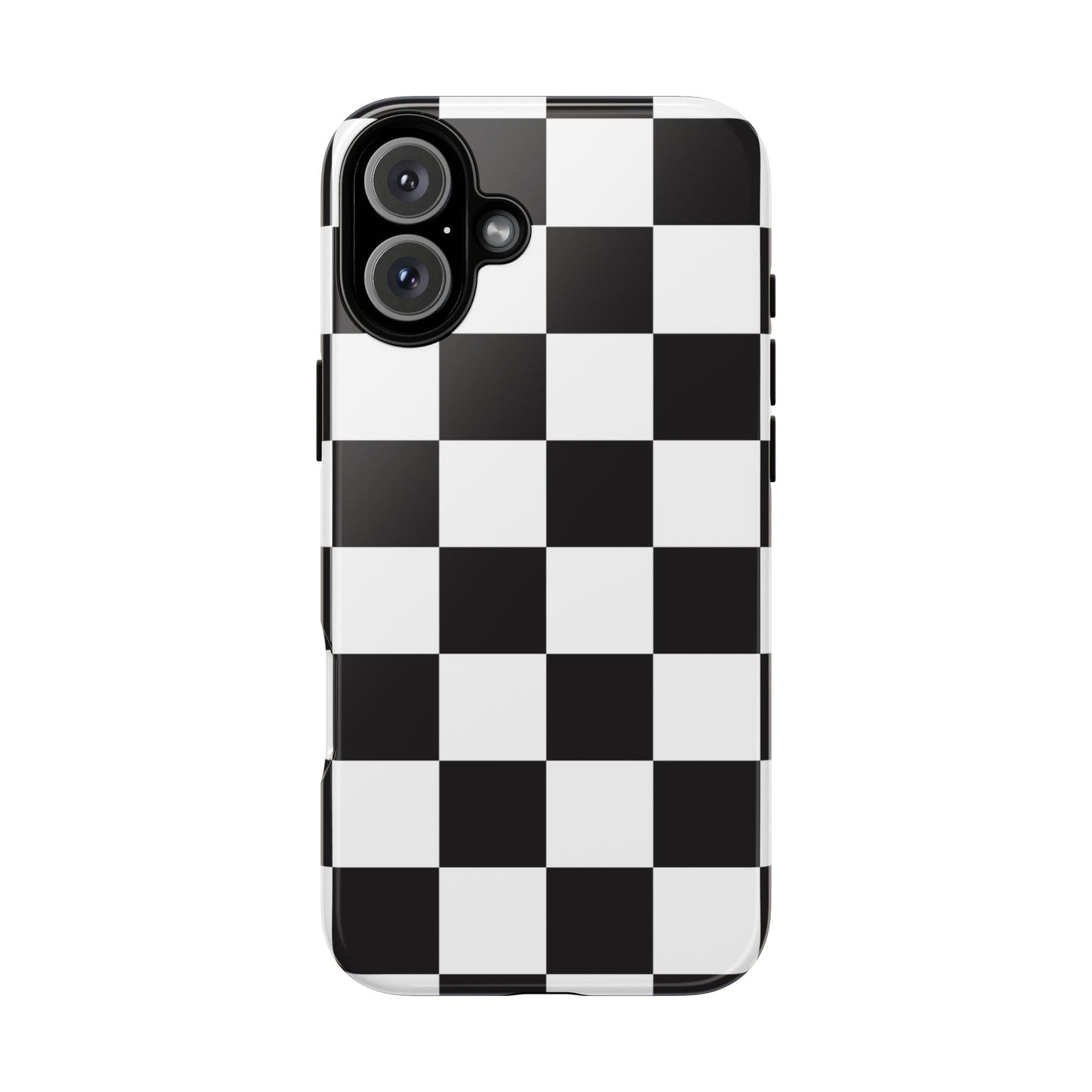 Black and White Checker iPhone Case, Stylish iPhone Cover for Teens, Holiday Gift, Unique Mobile Accessories, Tough Protection