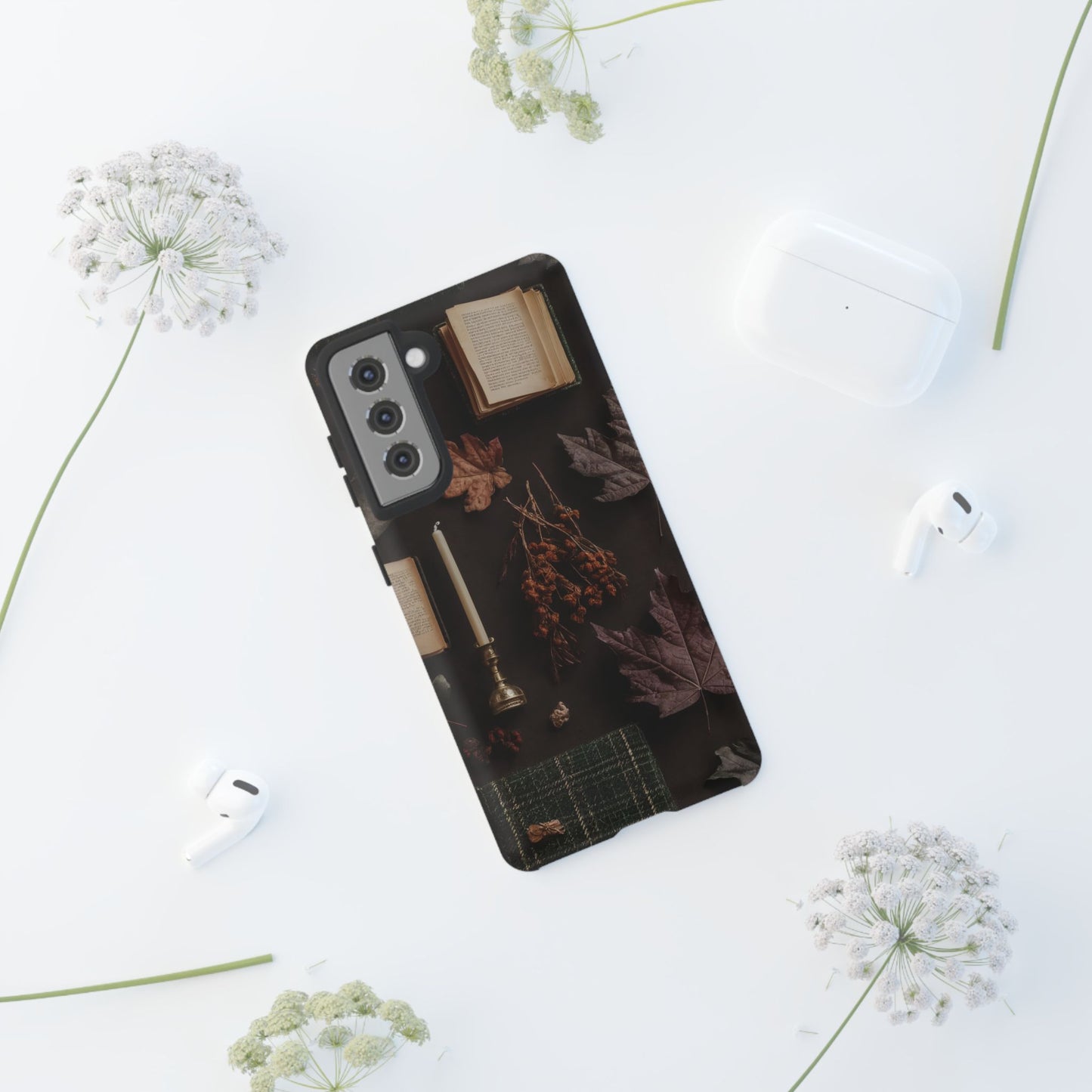 Floral Nature Phone Case, Tough Phone Case for Fall Decor, Phone Case for iPhone and Samsung, Stylish Protective Cover for iPhone
