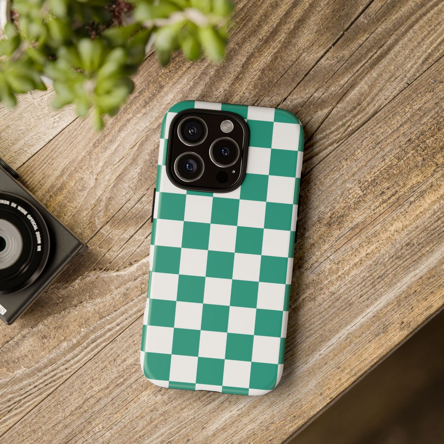 Checkered iPhone Case, Stylish Phone Cover,  Mobile Case For iPhone 17 Pro, 17, 16, 15, 14, 13, 12, 11, X, XR,XS MAX, Chic Gift for Her
