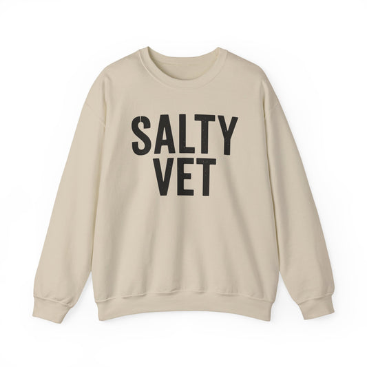 Salty Vet Crewneck Sweatshirt, Cozy Unisex Sweatshirt for Veteran, Perfect Gift for Veterans, Casual Wear, Comfy Style