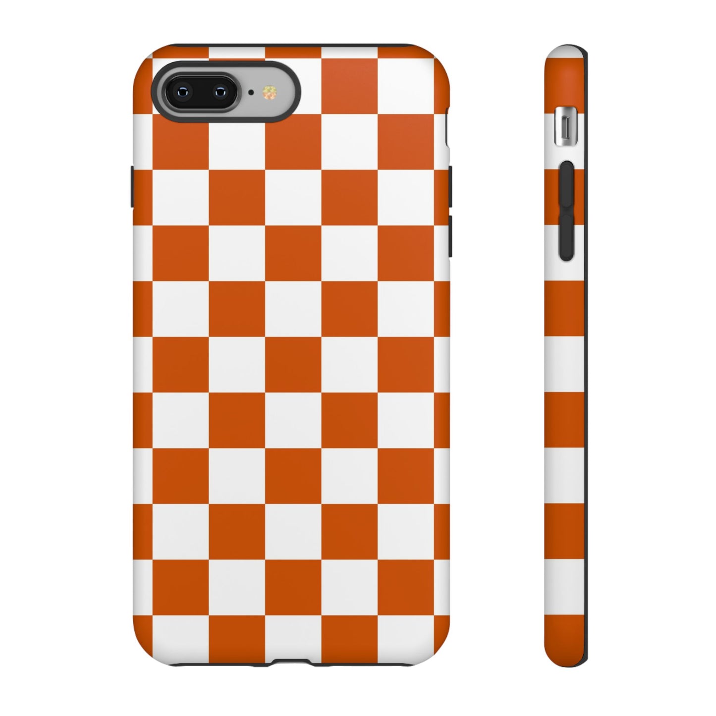 Checkered Phone Case, Checkered Phone Case - iPhone 17 16 15 14 13 12 11 Pro Max  - Trendy Black and Brown Checkerboard