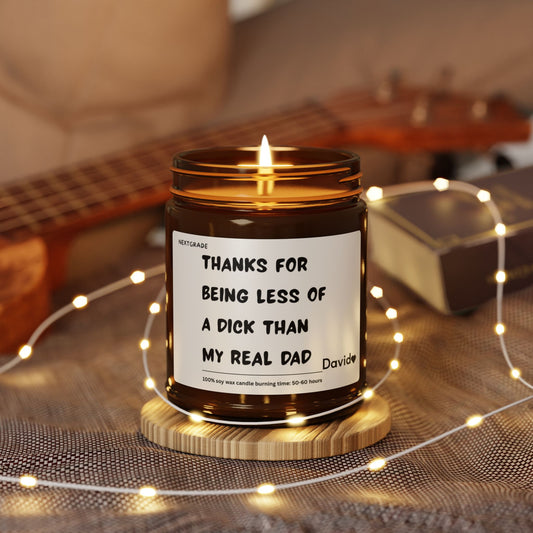 Funny Scented Candle for Dads, Gift For Dad, Unique Candle Gift, Soy Wax Candle, Dad Humor Candle, Amber Jar Candle