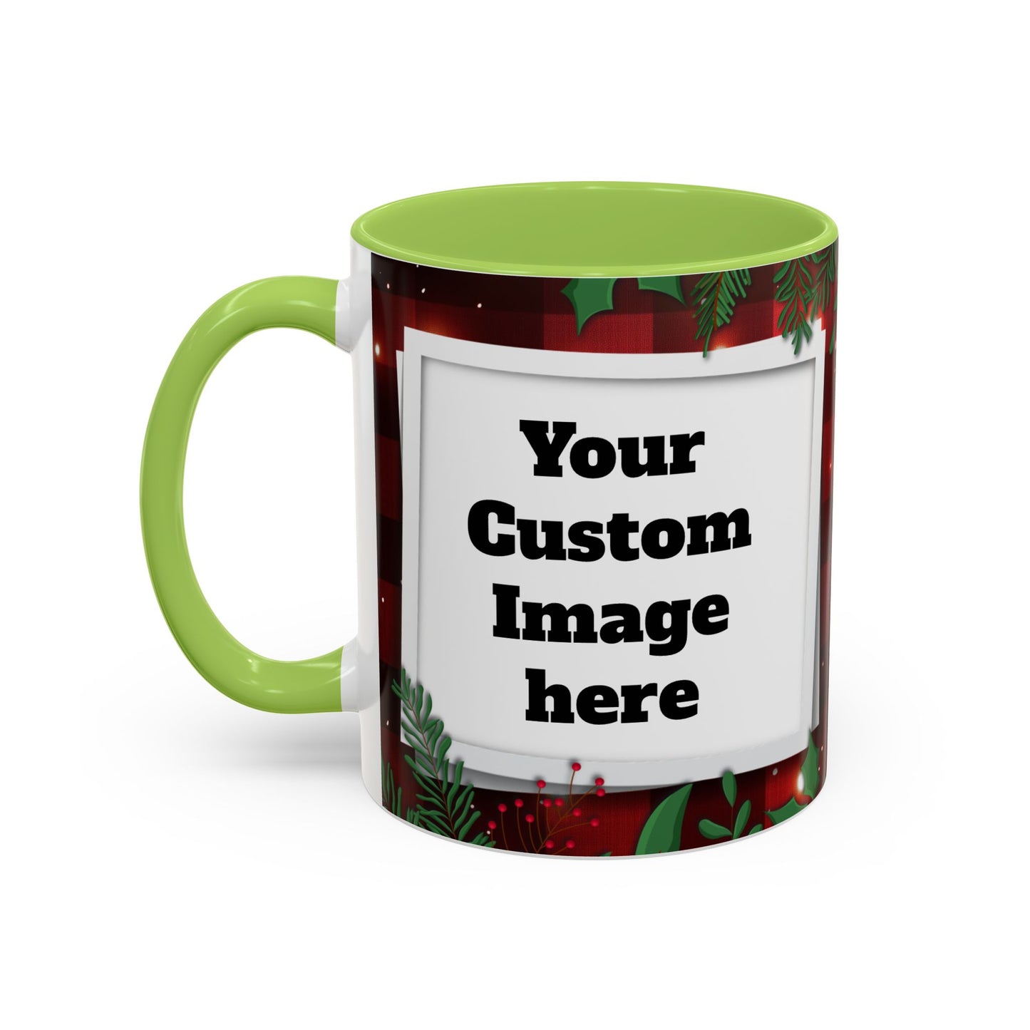 Personalized  Merry Christmas Accent Coffee Mug, Holiday Gift, Xmas Decor, Festive Beverage Cup, Custom Holiday Mug