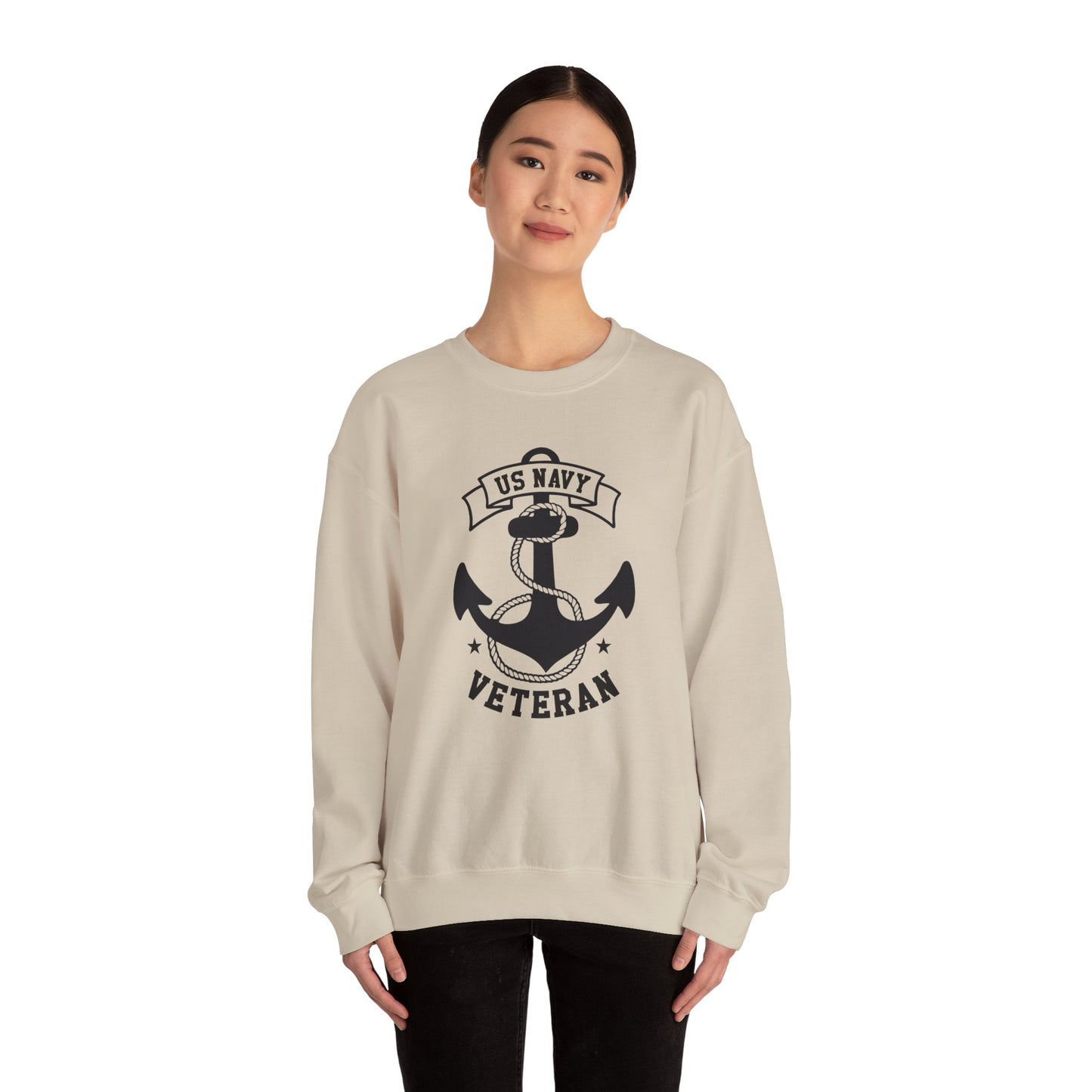 US Navy Veteran Crewneck Sweatshirt, Proud Navy Sweatshirt, Military Pride Apparel, Veteran Gift, Cozy Sweatshirt for Navy Heroes
